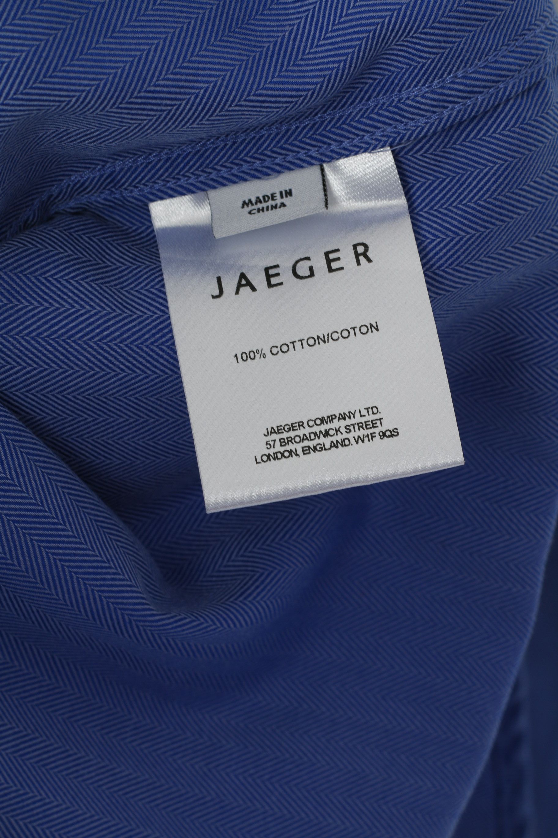 Jaeger Jaeger Men 14.5 S Casual Shirt Blue Striped Cotton 6799 Size US S / EU 44-46 / 1 - 5 Thumbnail