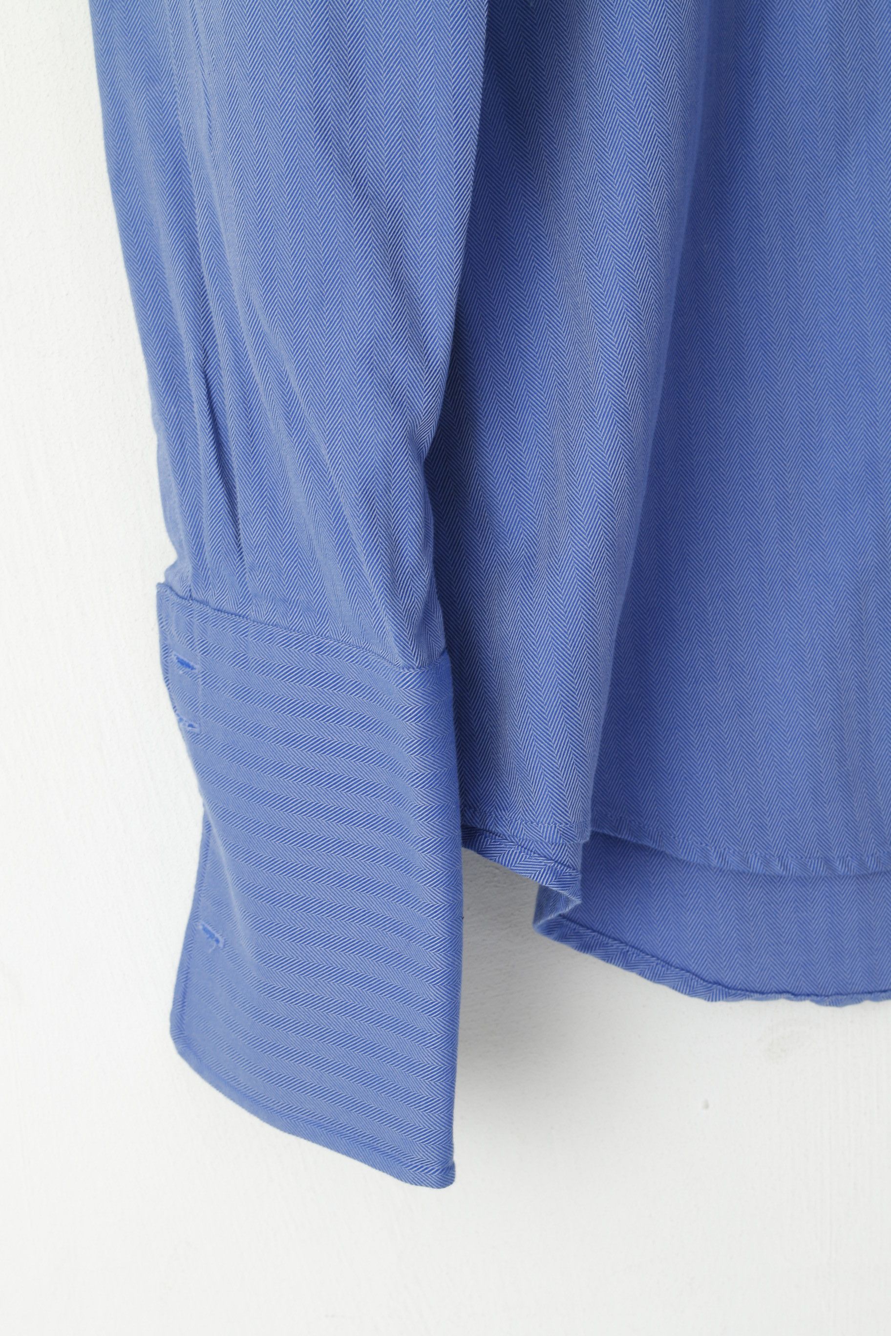 Jaeger Jaeger Men 14.5 S Casual Shirt Blue Striped Cotton 6799 Size US S / EU 44-46 / 1 - 3 Thumbnail