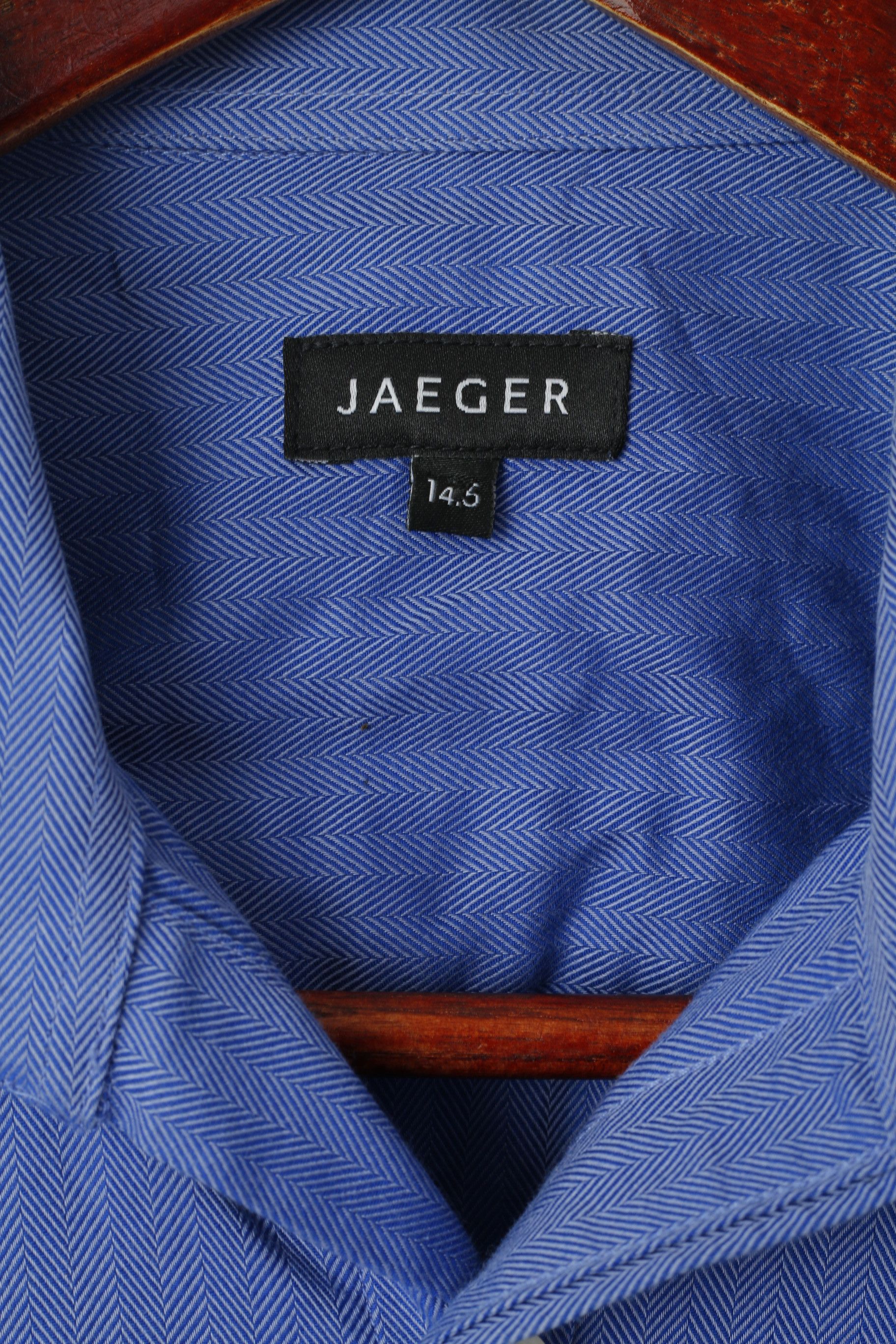Jaeger Jaeger Men 14.5 S Casual Shirt Blue Striped Cotton 6799 Size US S / EU 44-46 / 1 - 4 Thumbnail