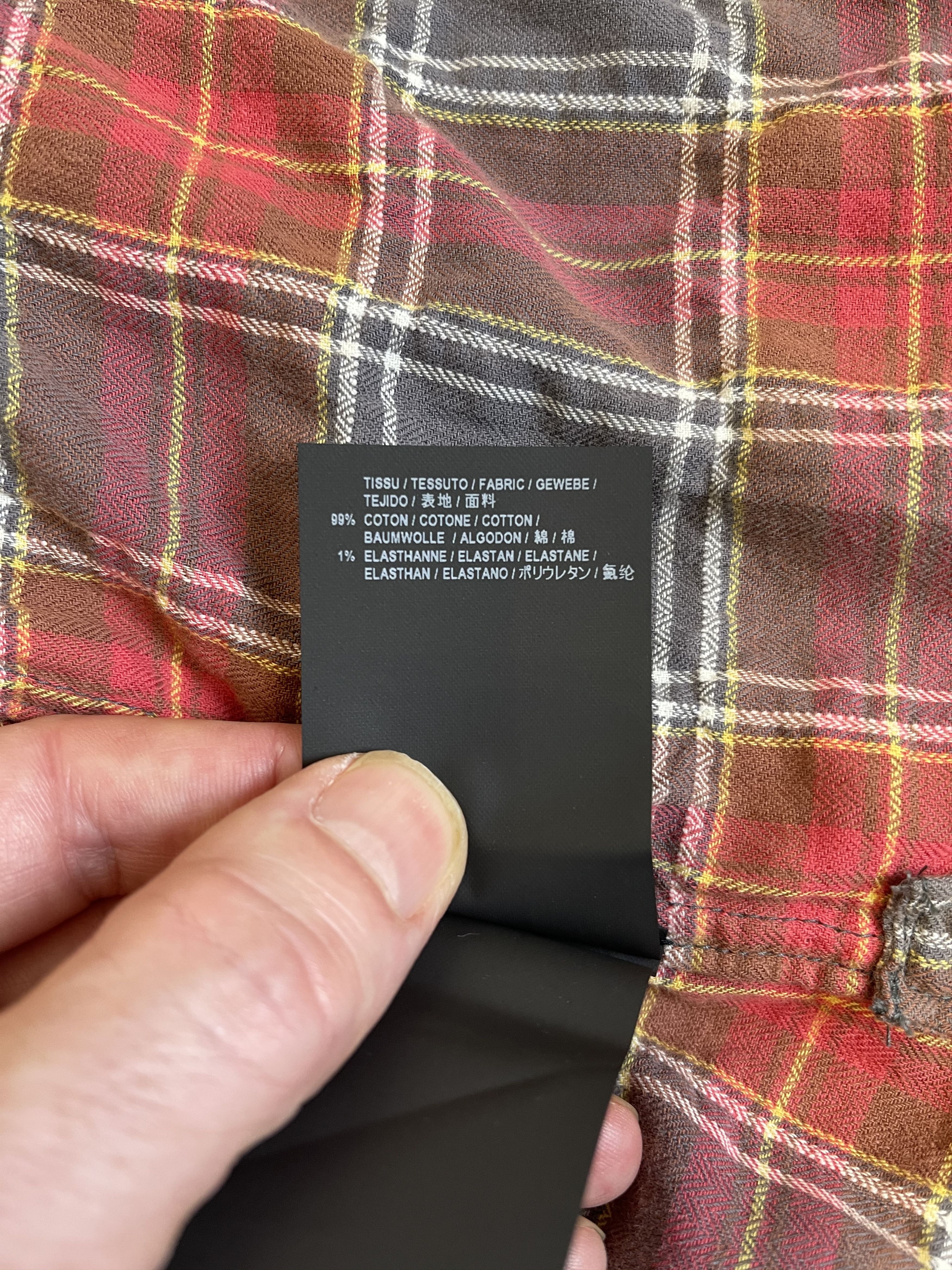 Hedi Slimane × Saint Laurent Paris Saint Laurent Raw Hem Degradé Flannel Shirt Size US L / EU 52-54 / 3 - 11 Thumbnail