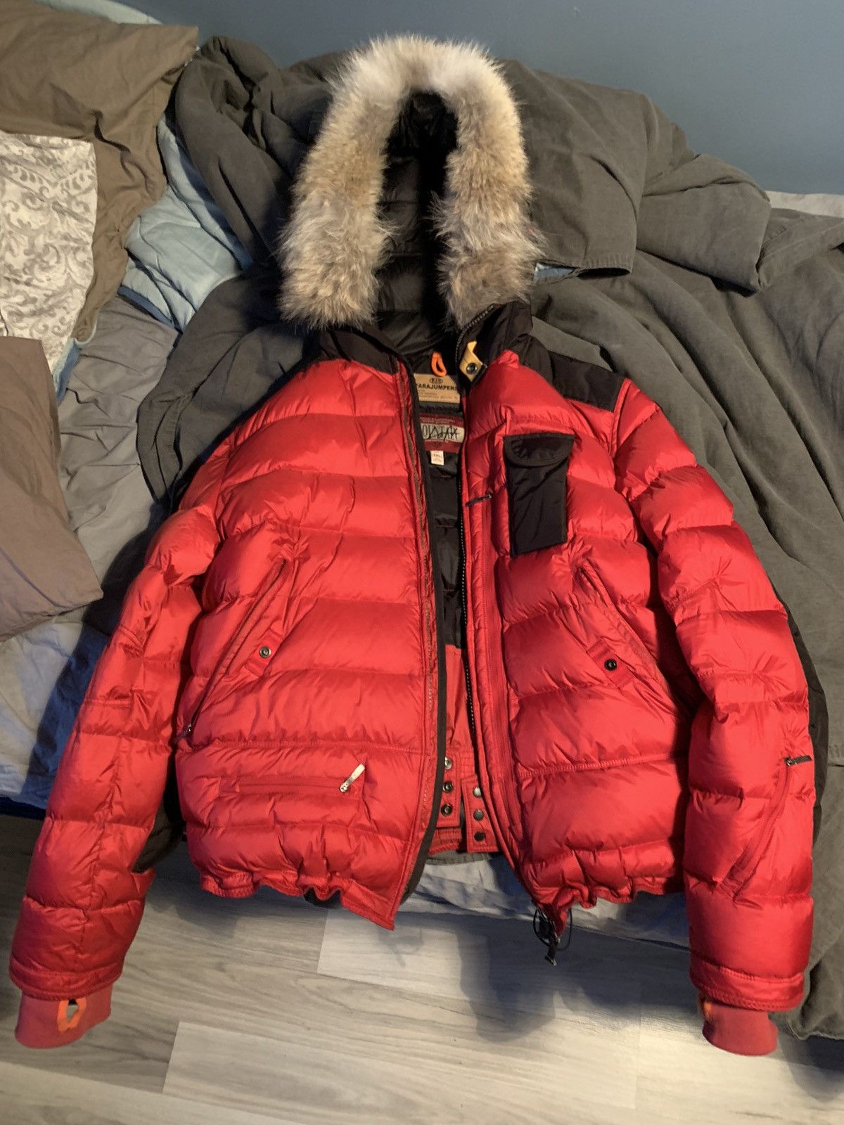 Canada Goose Red parajumpers puffer jacket mens | Grailed