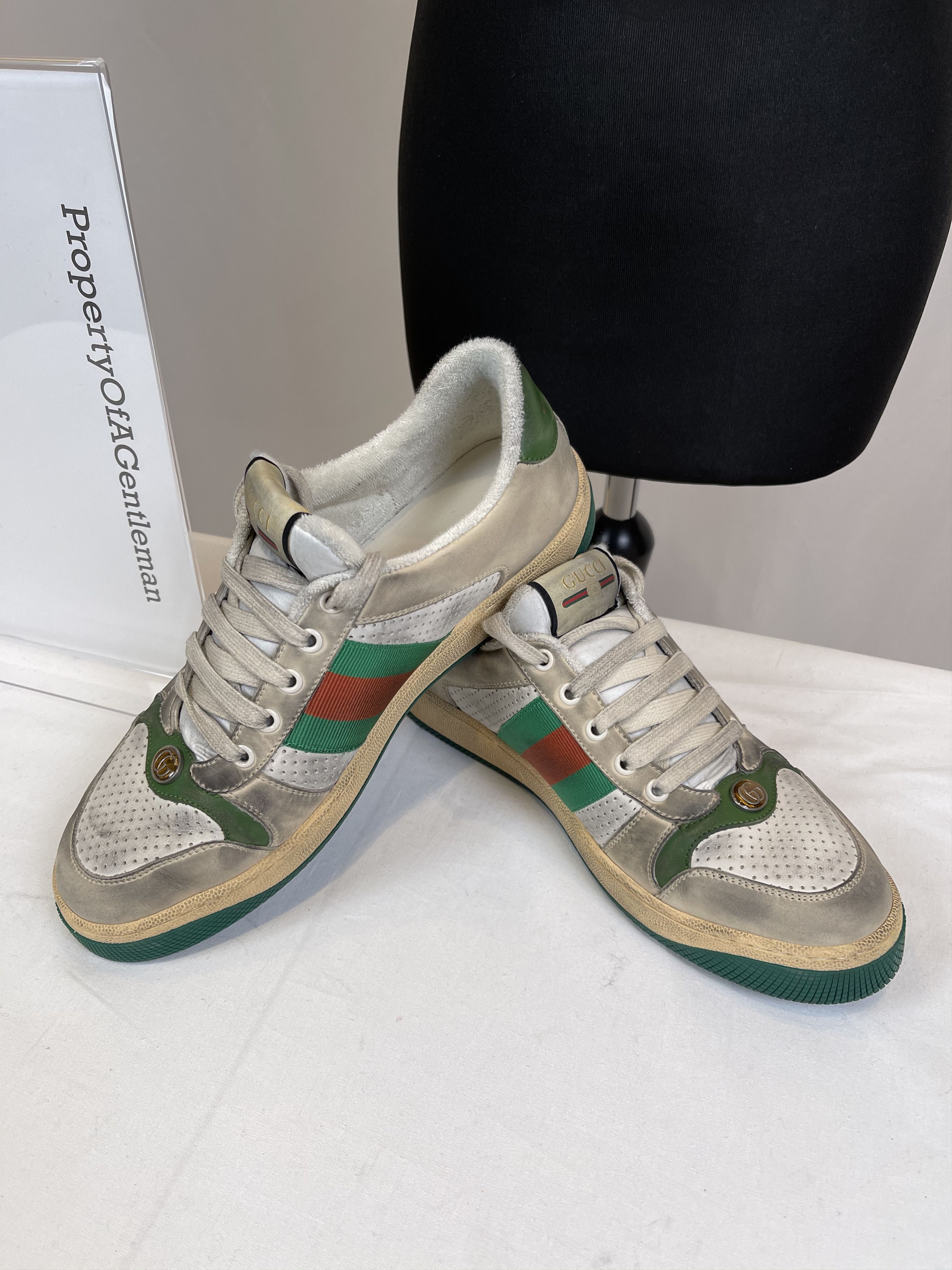 Gucci Gucci Virtus Leather And Webbing Sneakers in White Grailed