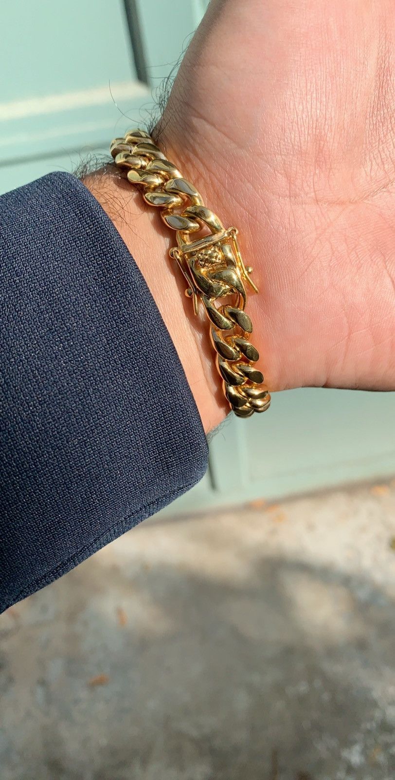 Jewelry 18K GP Miami Cuban Link Bracelet Size ONE SIZE - 2 Thumbnail