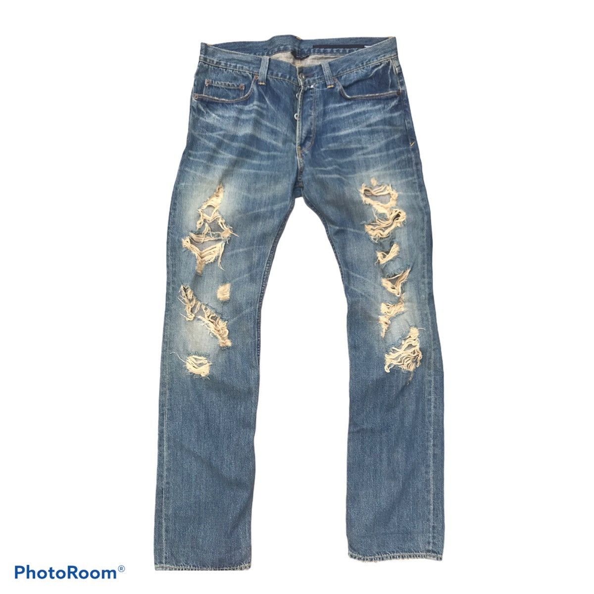 Japanese Brand Azul by Mossy Distressed Denim