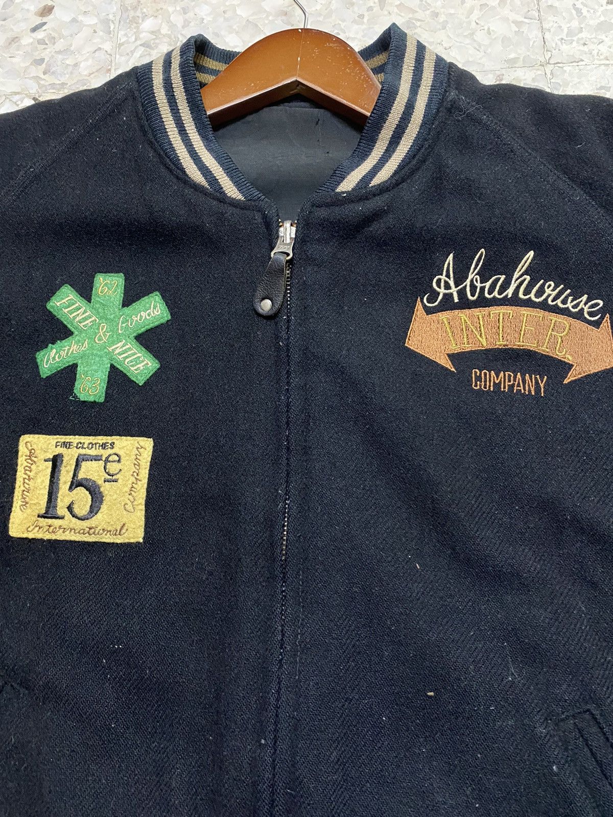 Japanese Brand Vintage Wool Varsity Jacket Abahouse Nice Design Size US L / EU 52-54 / 3 - 6 Thumbnail