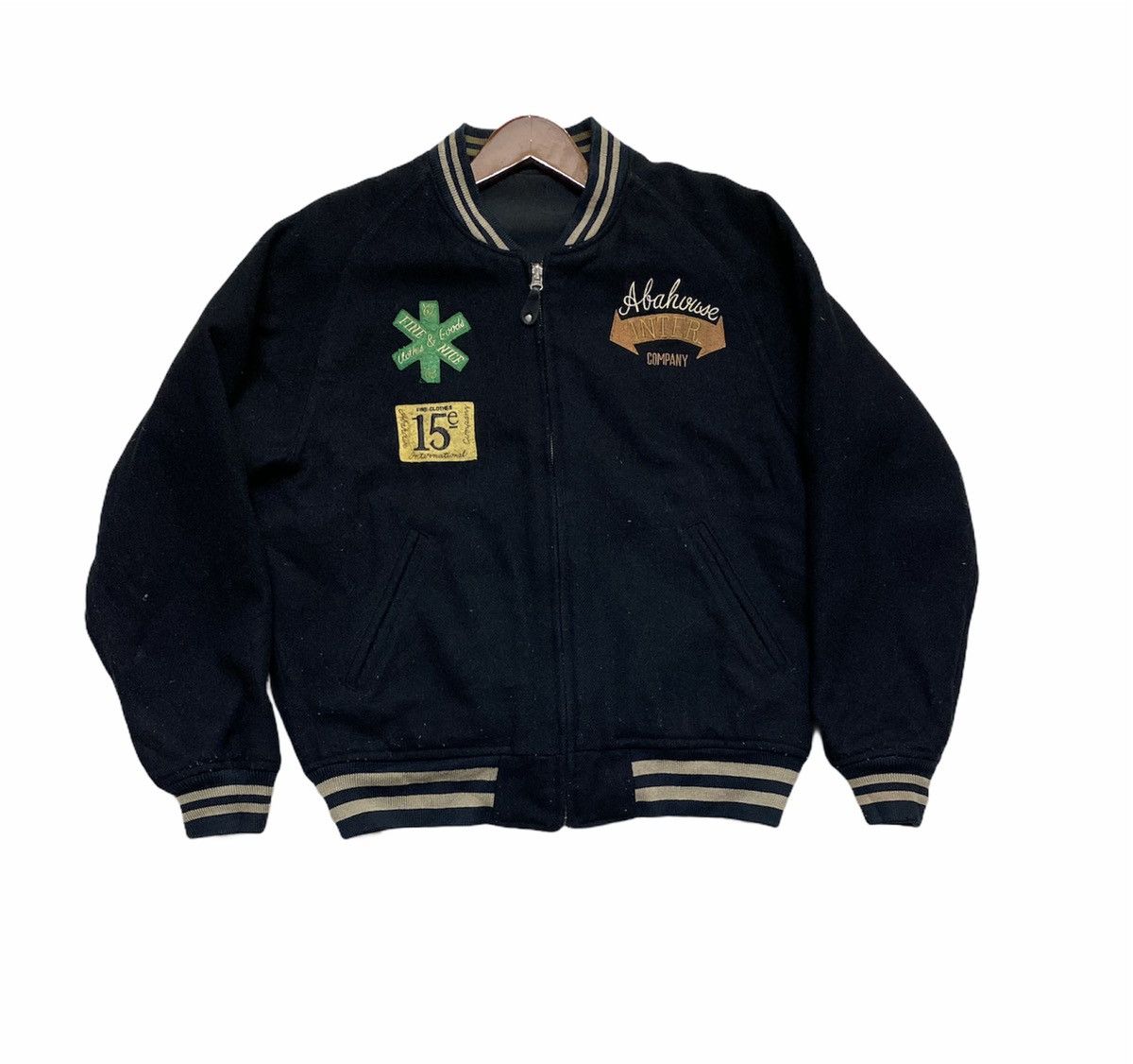Japanese Brand Vintage Wool Varsity Jacket Abahouse Nice Design Size US L / EU 52-54 / 3 - 2 Thumbnail