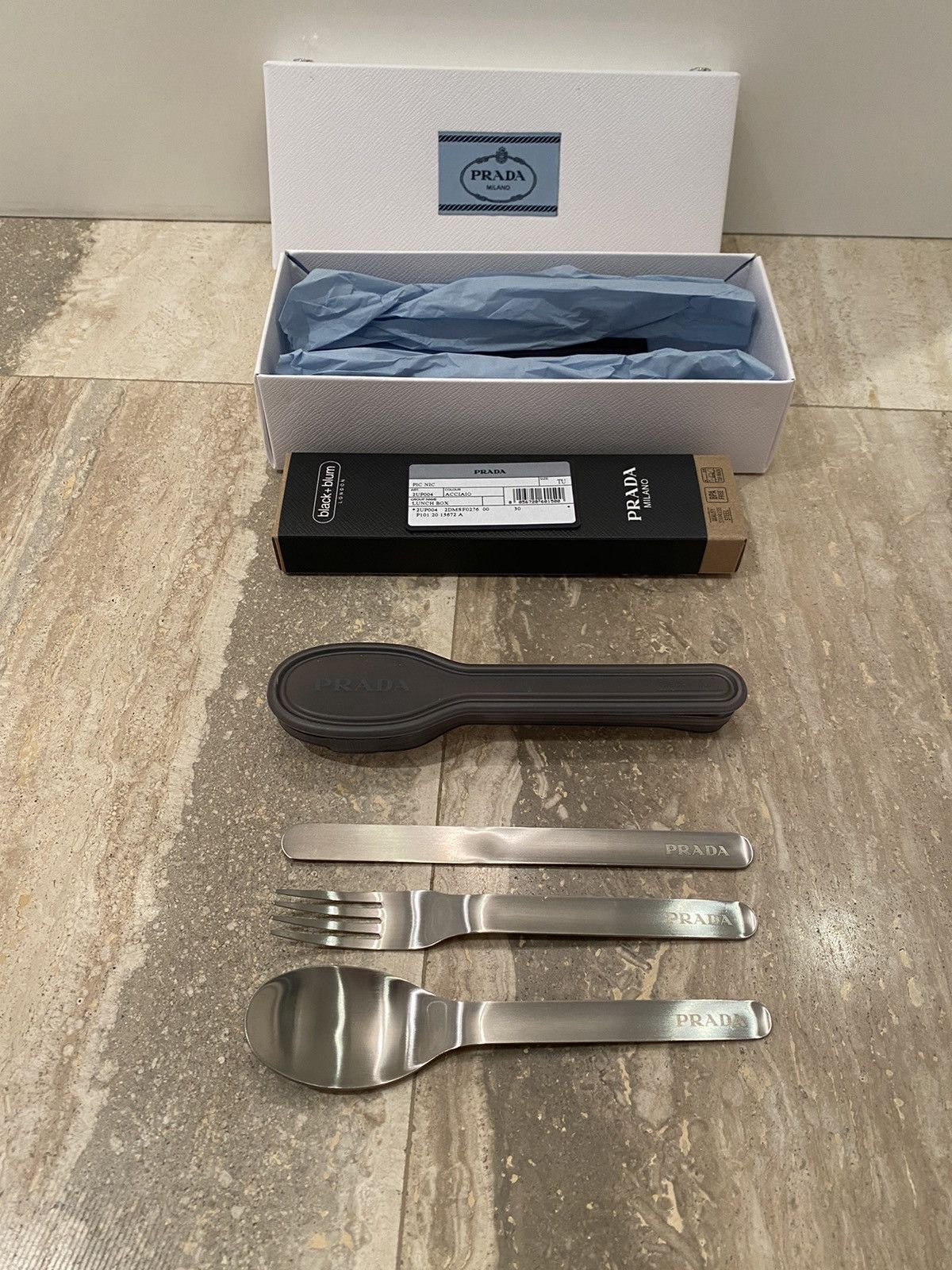 Prada Limited edition Prada cutlery set and case Grailed