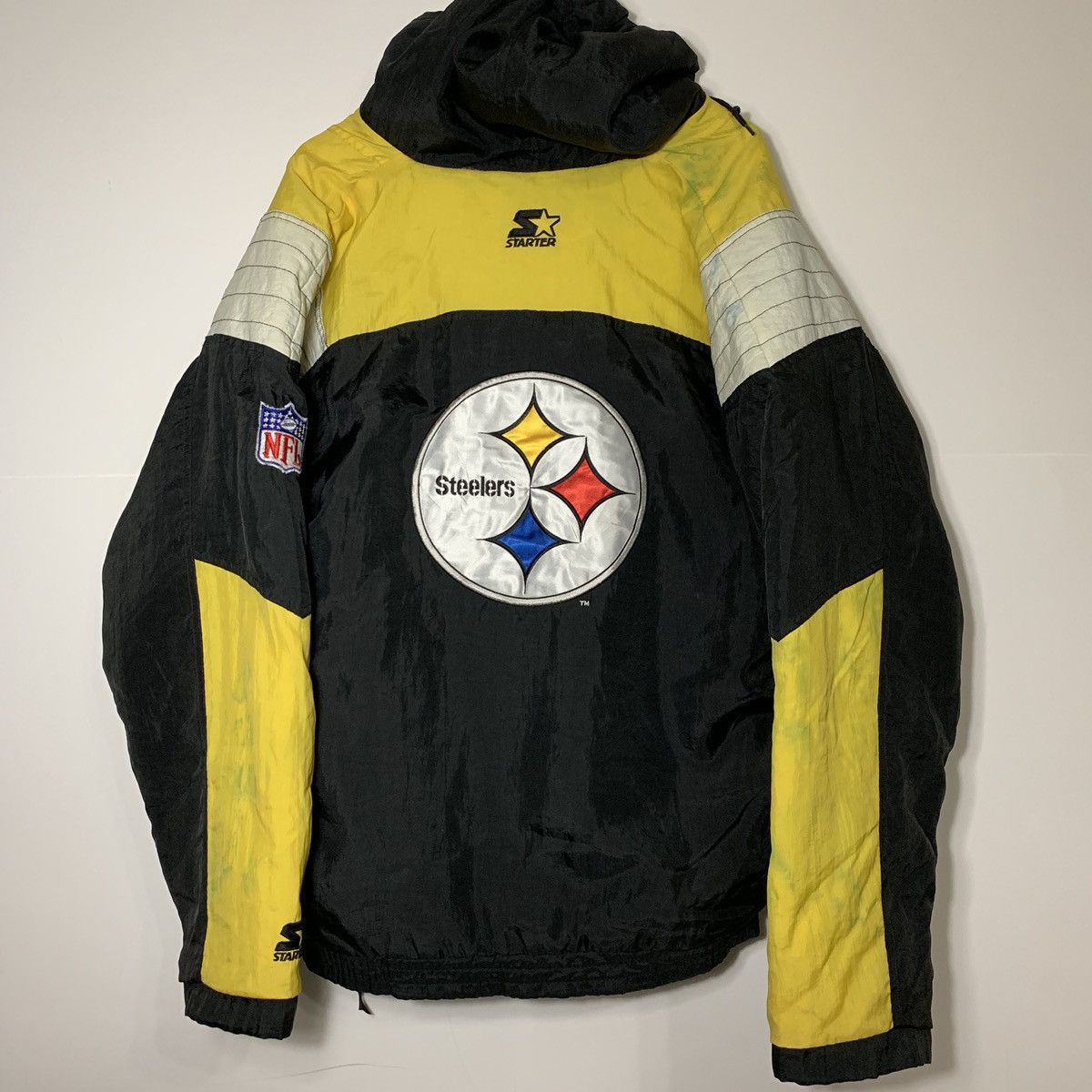 Starter Vintage 90s Pittsburgh Steelers Starter Jacket Pro Line Size US L / EU 52-54 / 3 - 3 Thumbnail