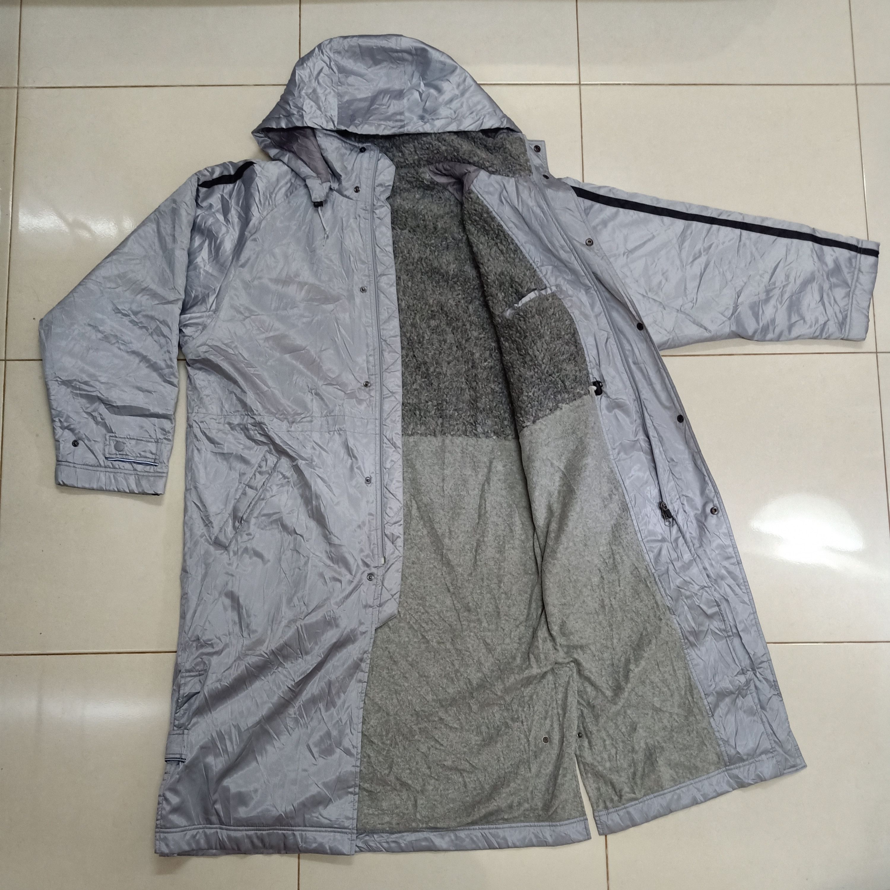 Nike NIKE Embroidered Silver Gray Sherpa Lining Hoodie Parka Size US L / EU 52-54 / 3 - 4 Thumbnail