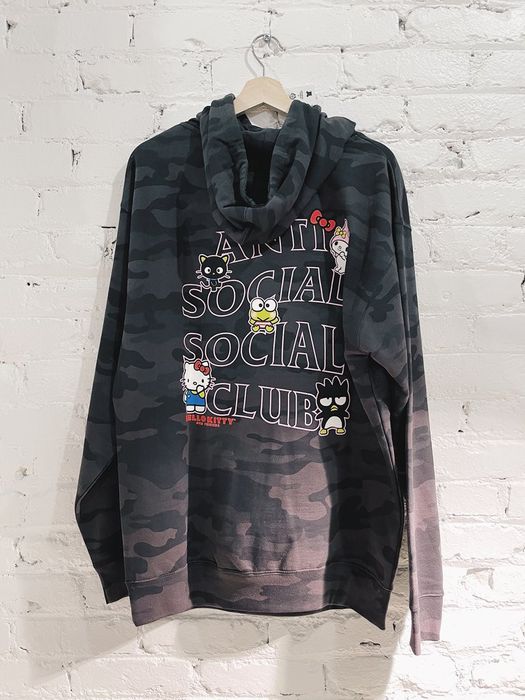 Anti Social Social Club ASSC X HELLO KITTY HOODIE CAMO (L) | Grailed