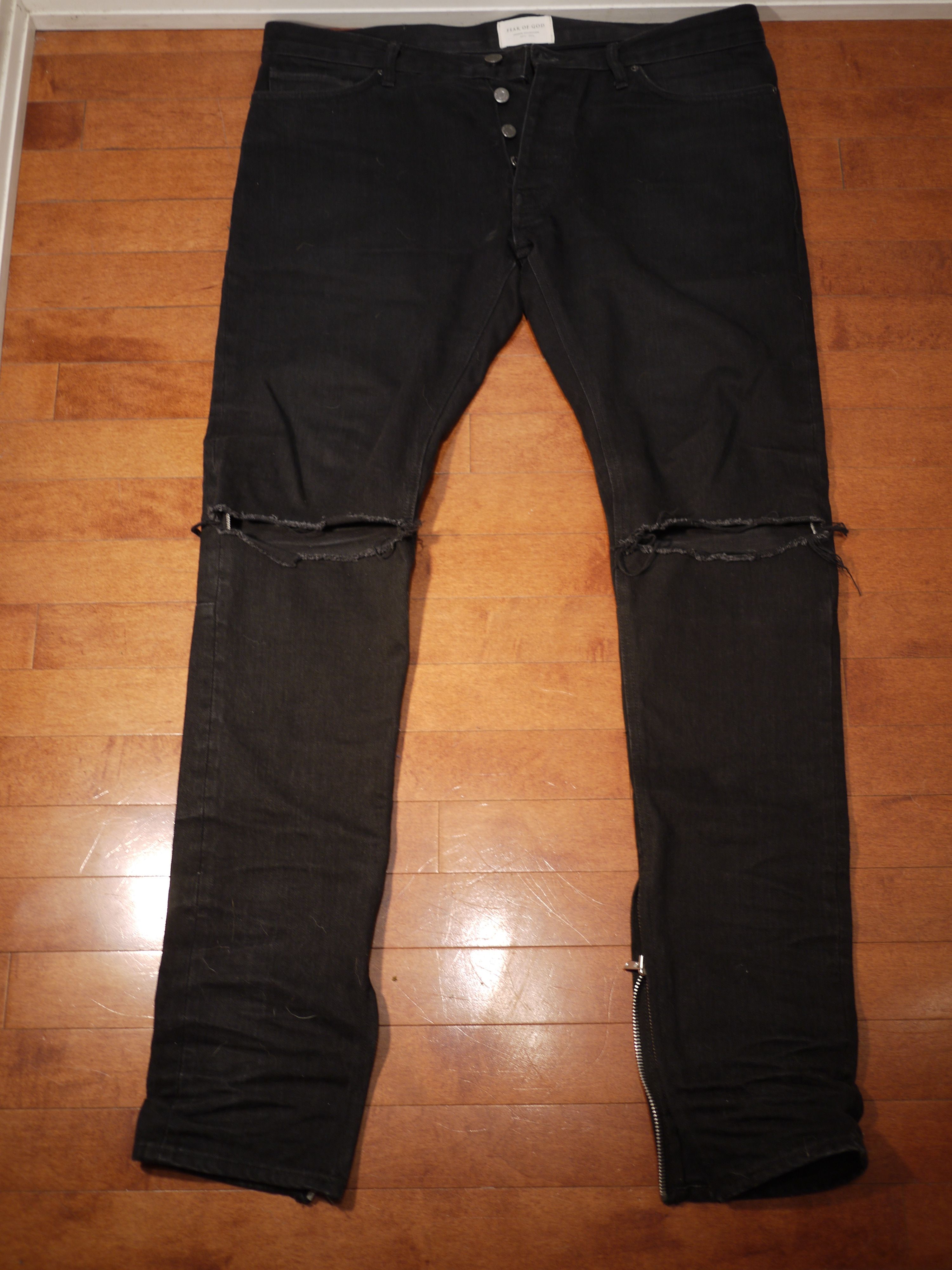 Fear of God 4th Collection Vintage Selvedge Distressed Denim Jeans 