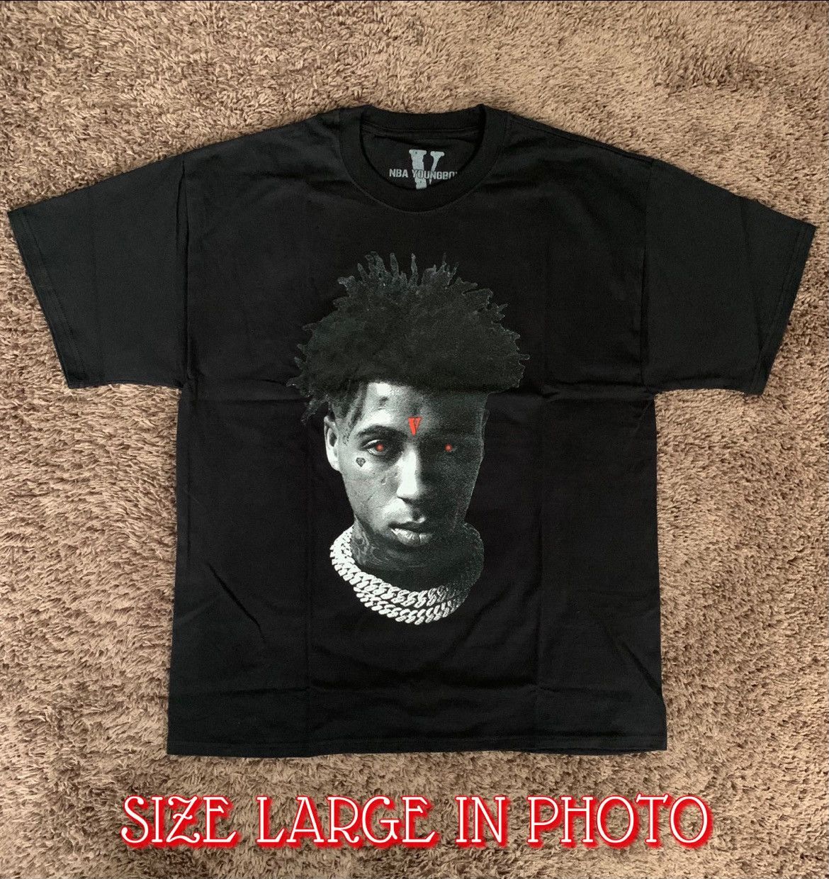 VLONE x YoungBoy NBA Reaper's Child Black T-shirt popular