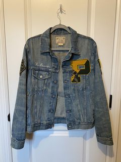 Polo jean jacket outlet with tiger on back