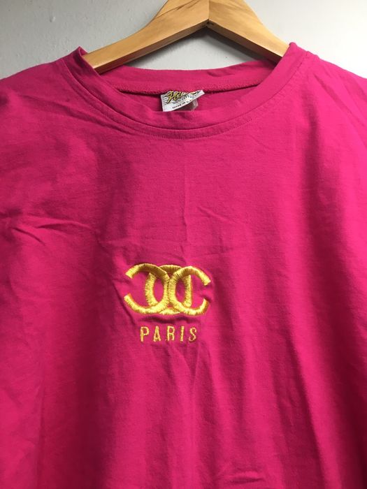 90's Chanel Paris Bootleg Red T Shirt Size M/L