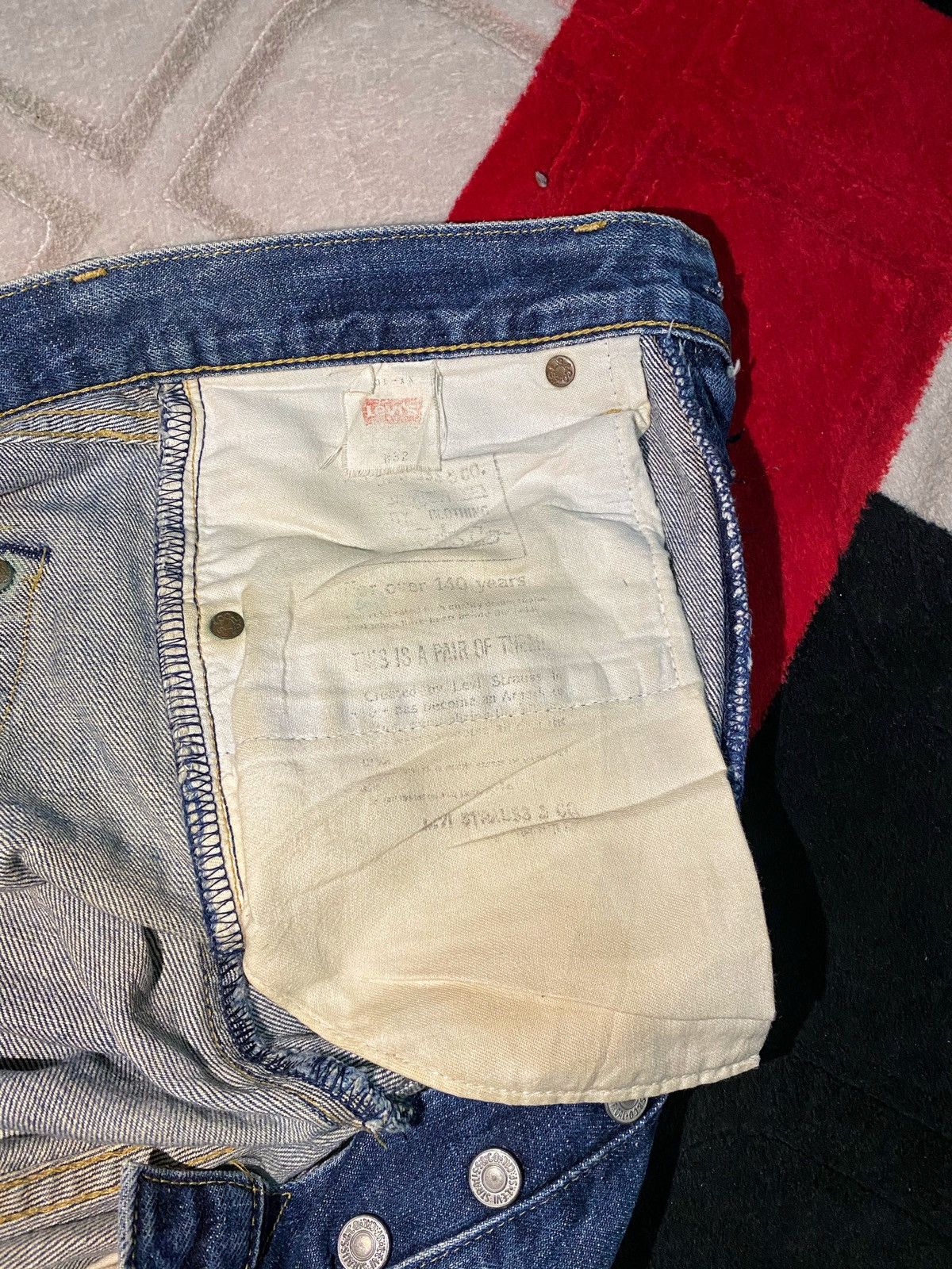 Levi's × Levi's Vintage Clothing Distressed Levis Big E Selvedge Denim Jeans Size US 32 / EU 48 - 15 Thumbnail
