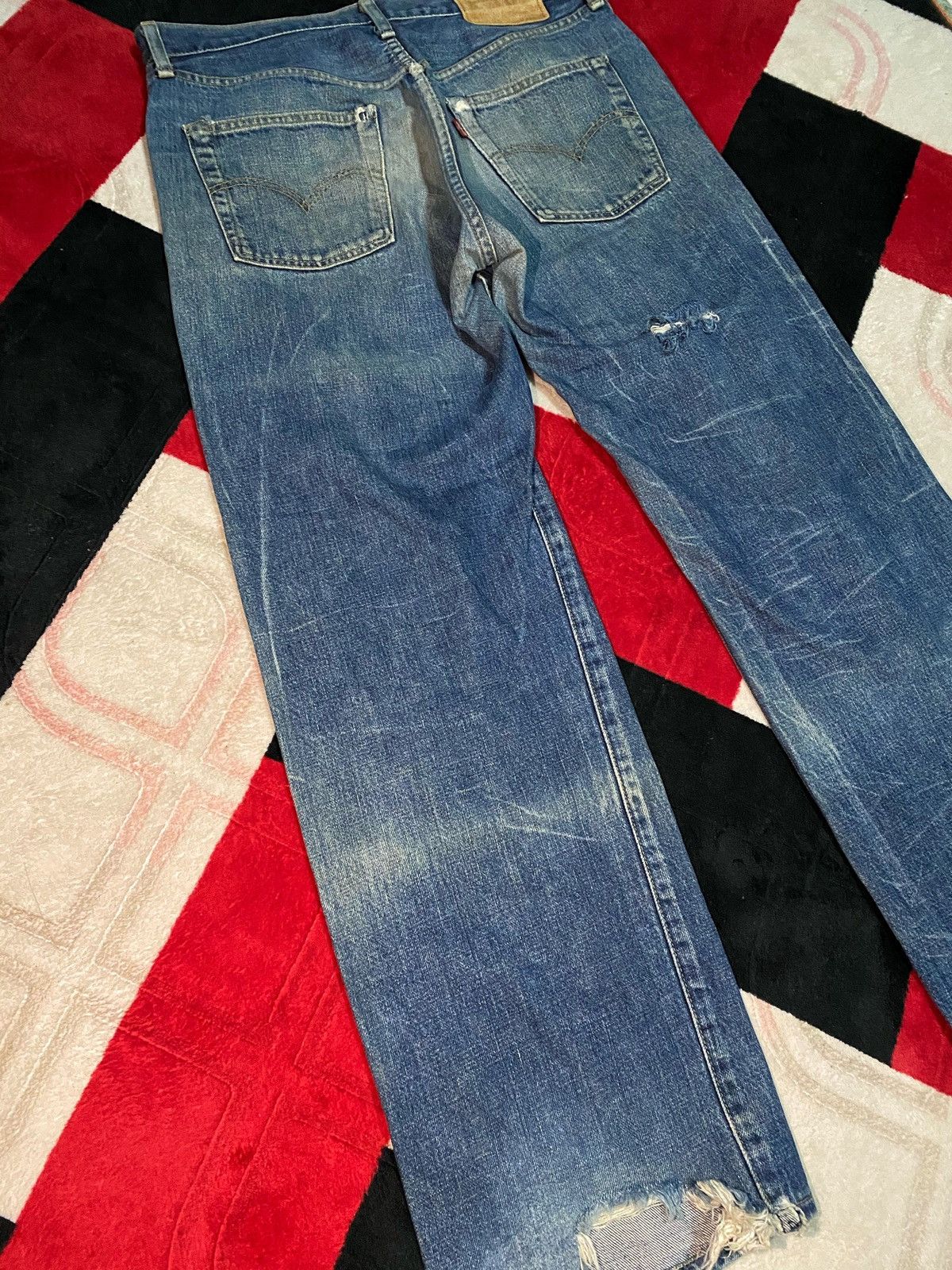 Levi's × Levi's Vintage Clothing Distressed Levis Big E Selvedge Denim Jeans Size US 32 / EU 48 - 9 Thumbnail