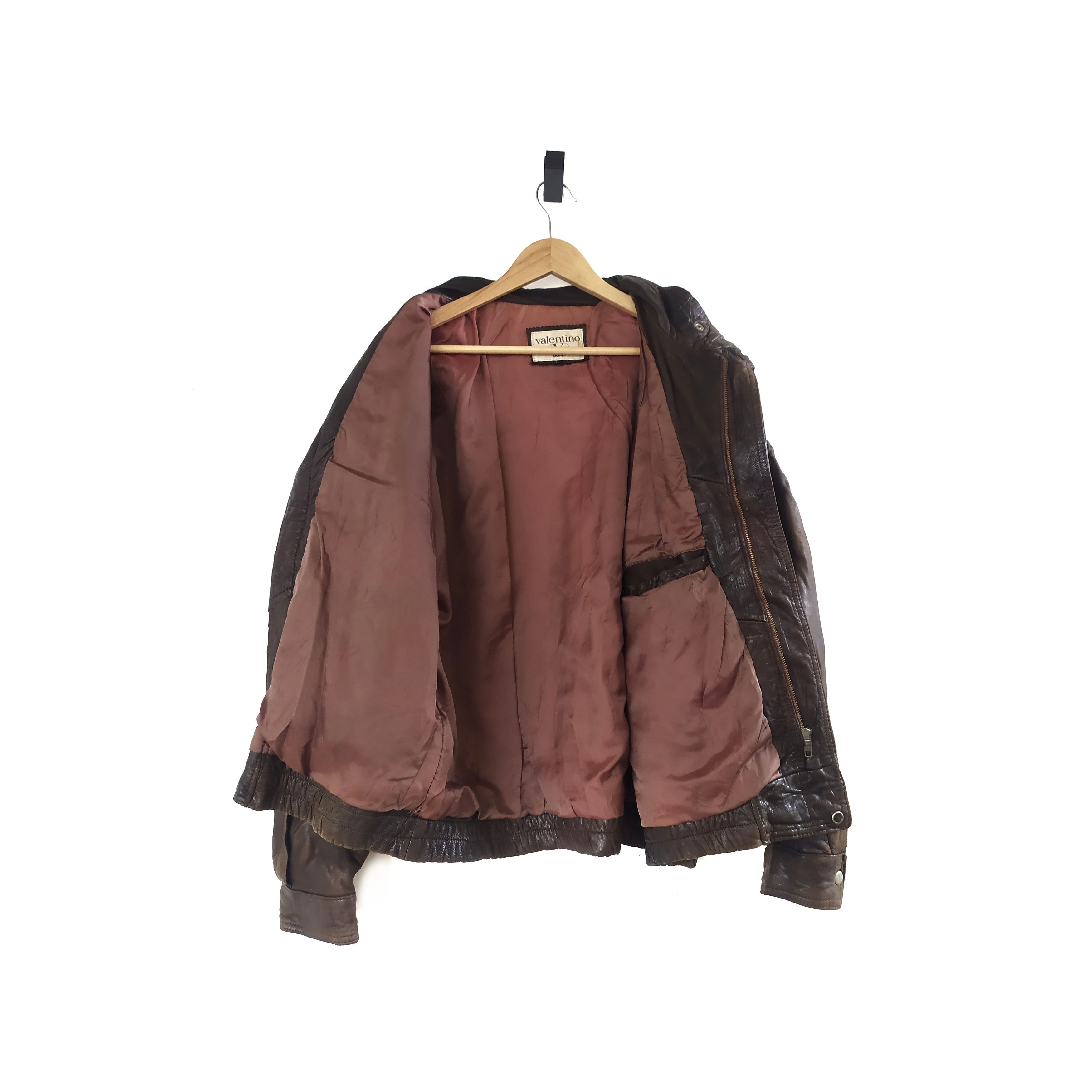 Designer × Valentino Vintage VALENTINO Leather Jacket Size US L / EU 52-54 / 3 - 2 Thumbnail
