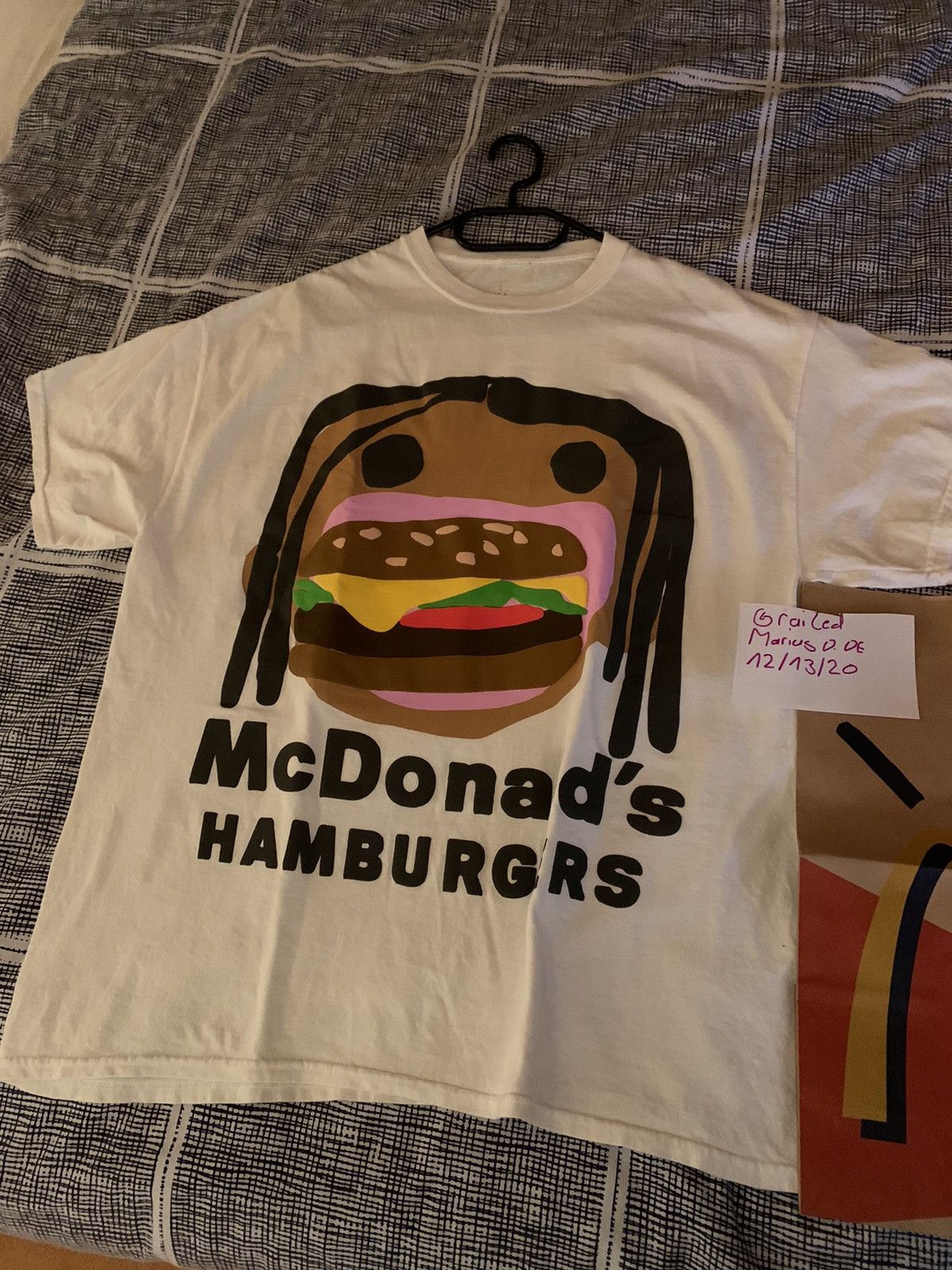 話題コラボ Travis Scott CPFM McDonald Burger Mouth Tee White Cactus Plant Flea Market × Travis Scott CPFM 4 CJ BURGER