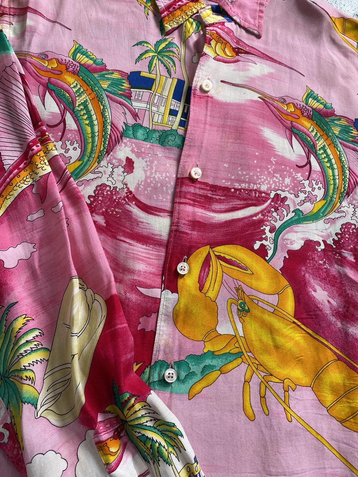 Polo Ralph Lauren Vintage Polo Ralph Lauren miami Pink Button Up Shirt Size US M / EU 48-50 / 2 - 2 Thumbnail