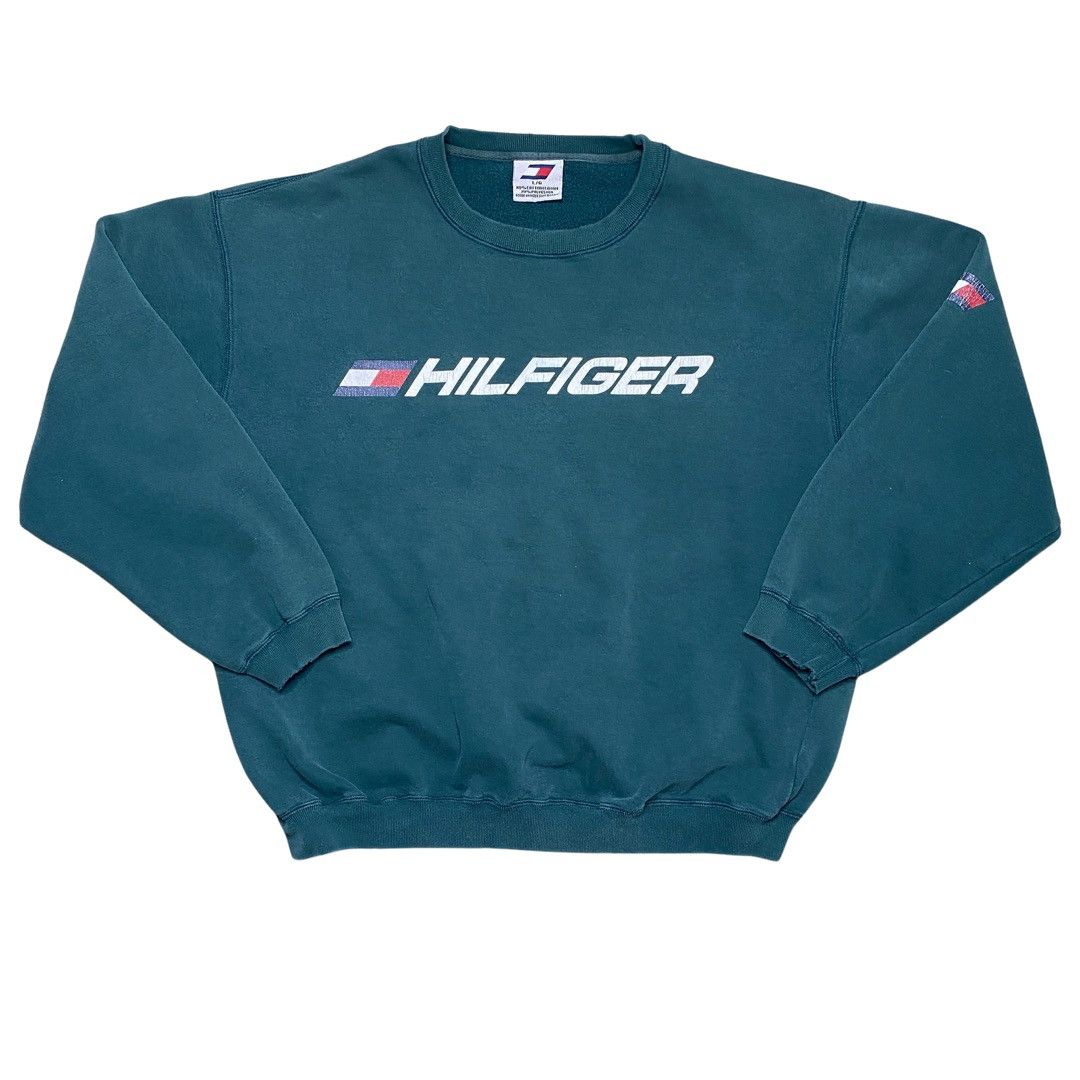 Tommy Hilfiger Vintage Early 90’s Tommy Hilfiger Made In Canada Crewneck Size US XL / EU 56 / 4 - 1 Thumbnail