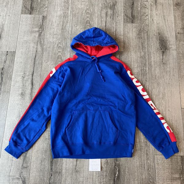 Supreme SS18 Supreme Sideline Hooded Sweatshirt Royal Size L | Grailed