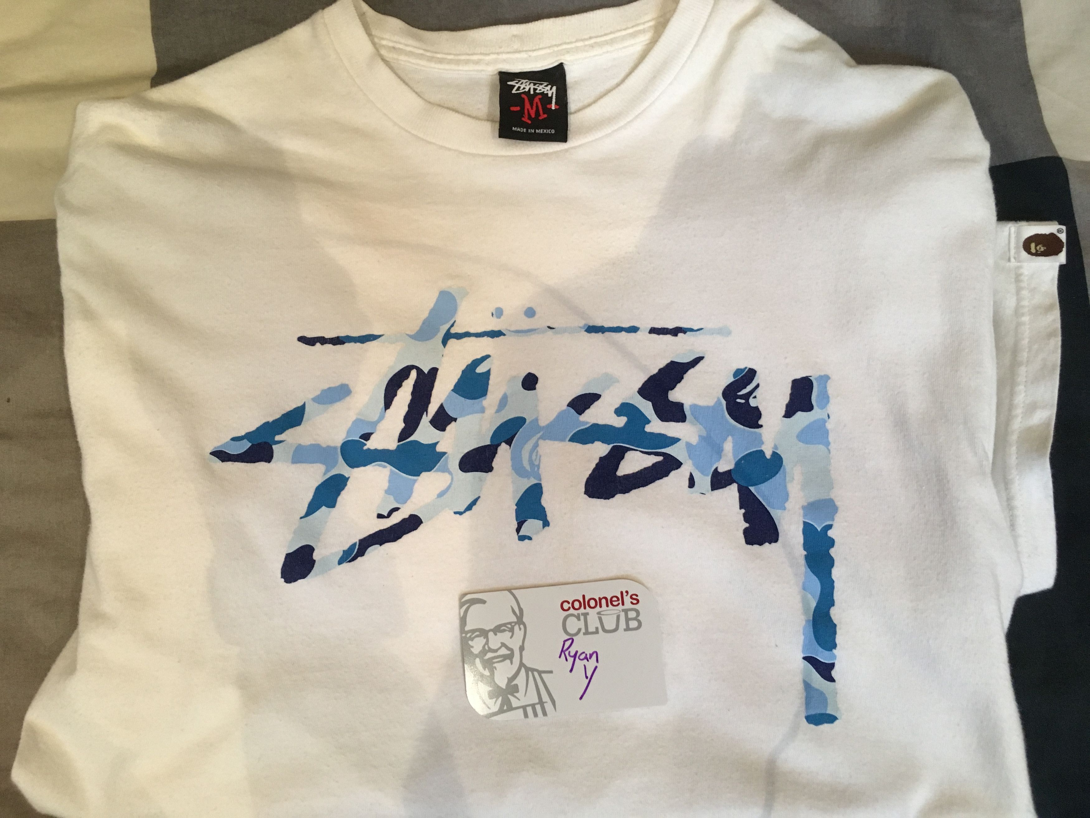 Bape Bape x Stussy 30th Anniversary Tee | Grailed