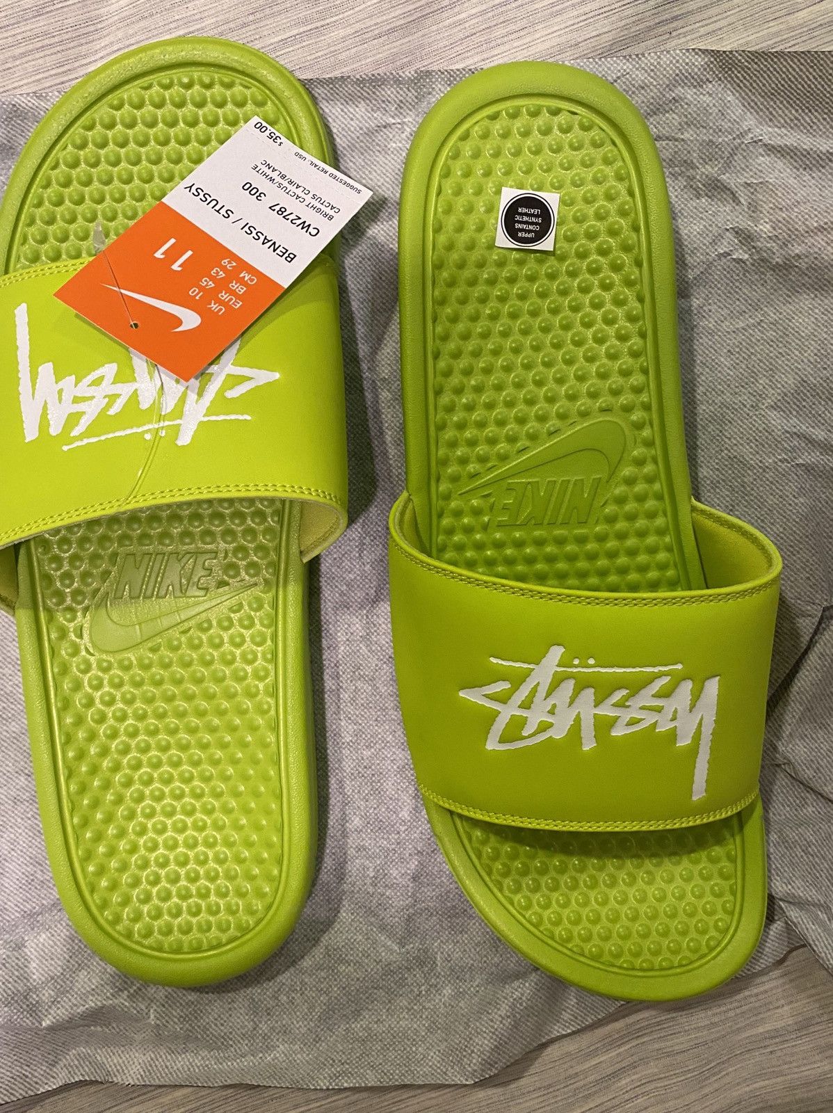 Benassi stussy hot sale slides