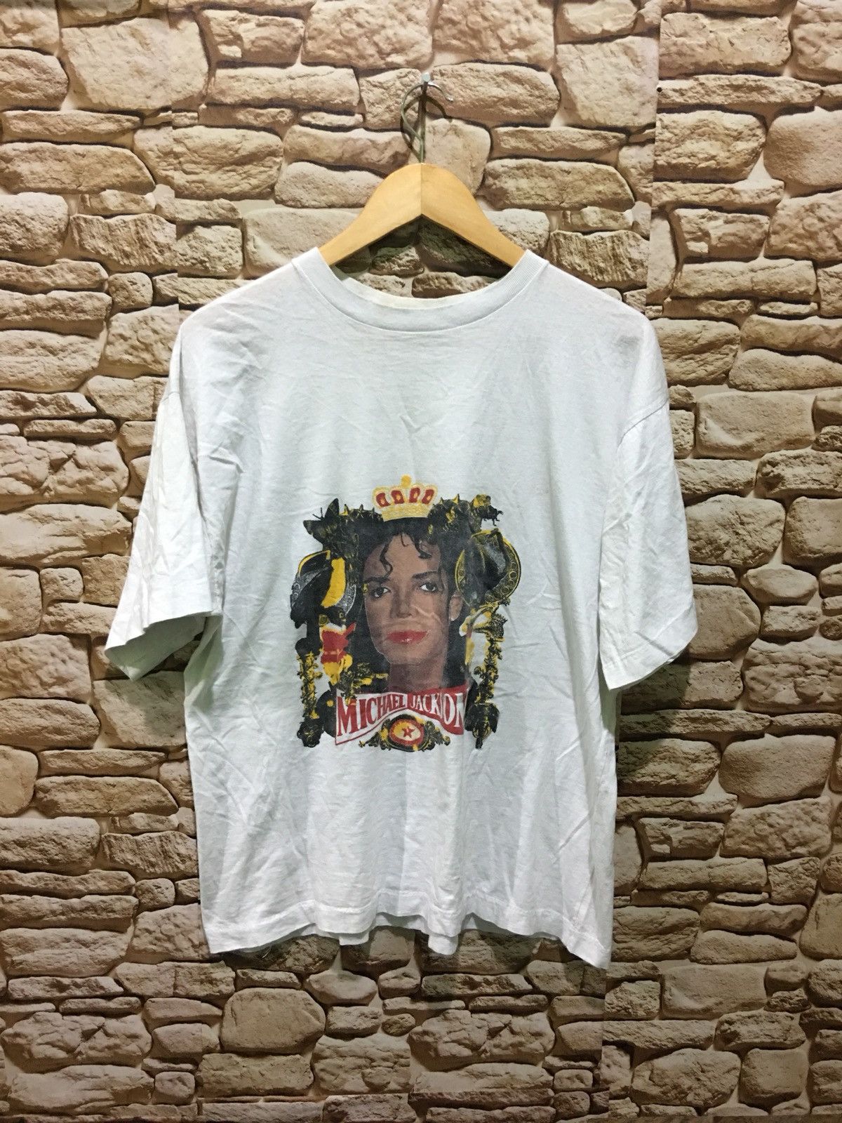 Band Tees × Michael Jackson × Vintage Rare Vintage 90s Michael jackson king of pop tour shirt Size US XL / EU 56 / 4 - 1 Thumbnail