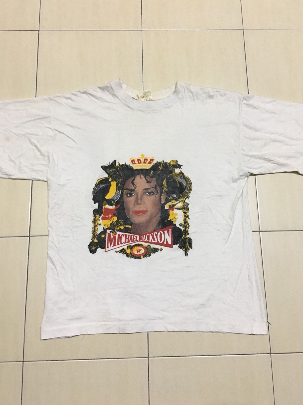 Band Tees × Michael Jackson × Vintage Rare Vintage 90s Michael jackson king of pop tour shirt Size US XL / EU 56 / 4 - 3 Thumbnail