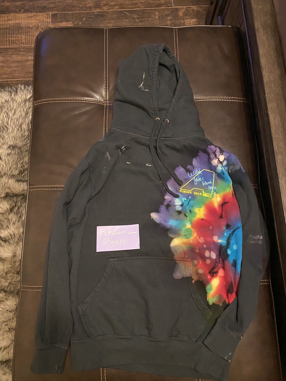 Tie-dye hoodie TRAVIS SCOTT astroworld merch europe tourts men