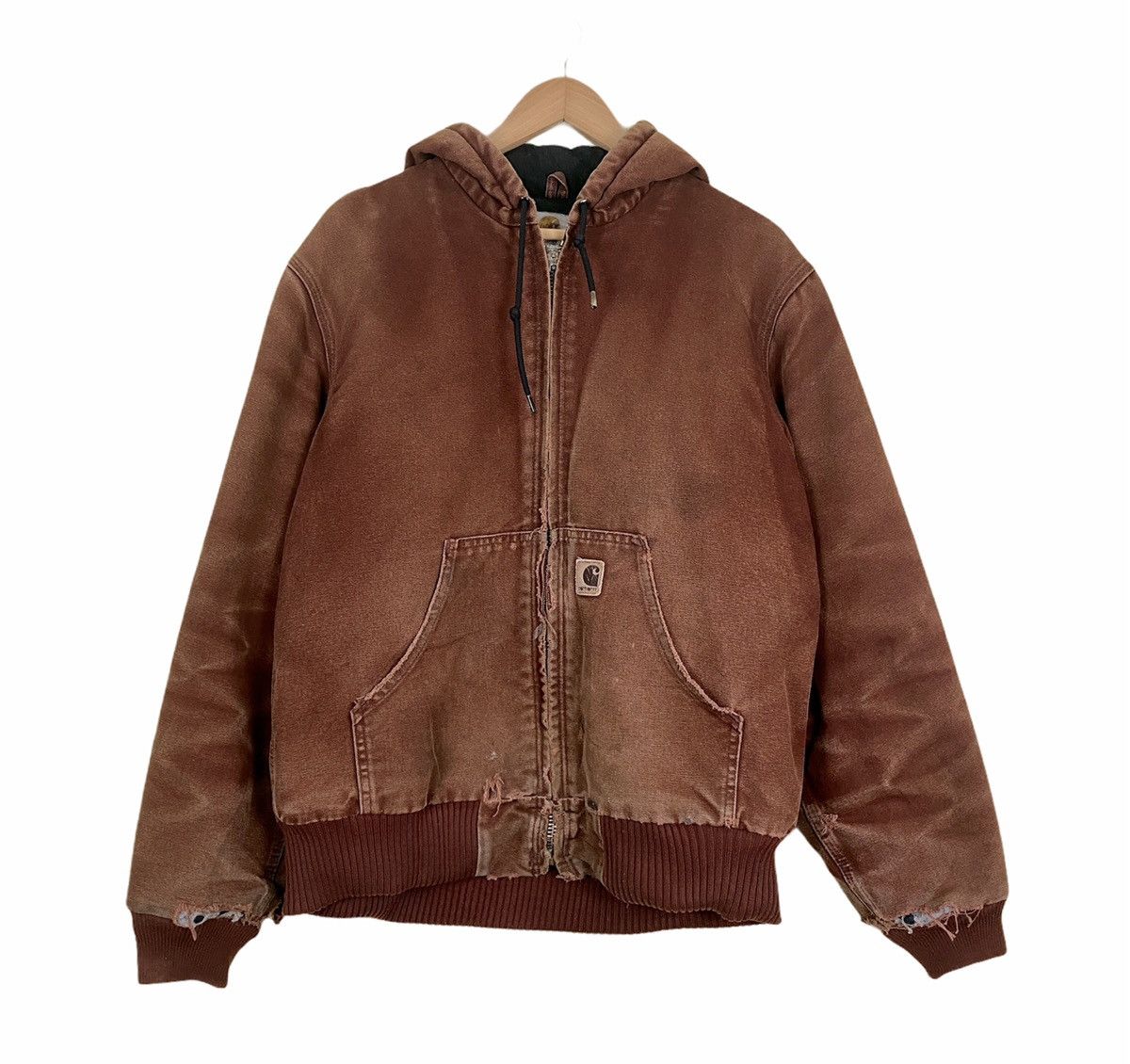 Carhartt × Carhartt Wip × Vintage Vintage Distressed Carhartt Hooded Jacket Kanye/Travis Style Size US M / EU 48-50 / 2 - 2 Thumbnail
