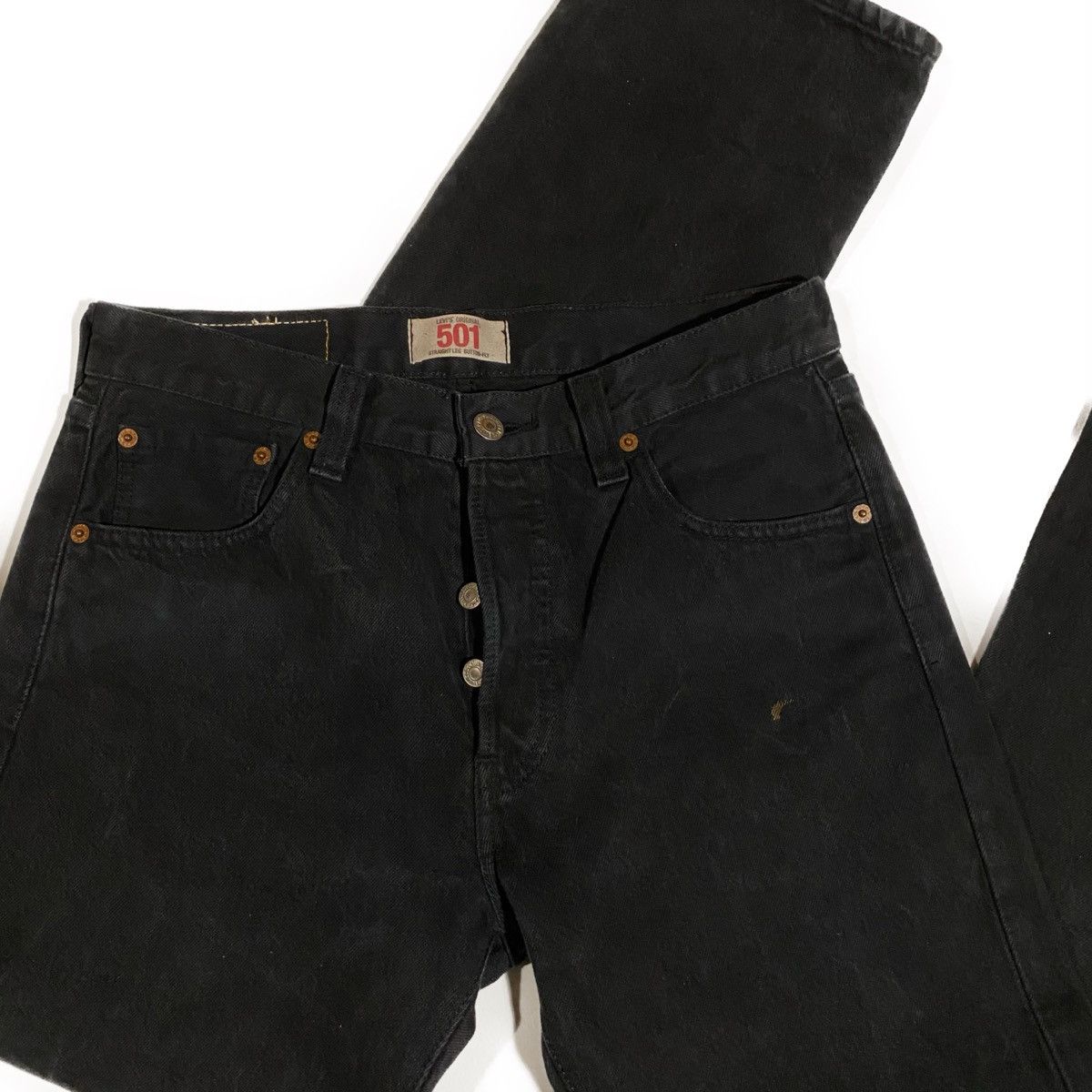 Levi's × Levi's Vintage Clothing × Vintage 90s Vintage Levi’s 501 Black Denim Jeans W30 L32 Size US 30 / EU 46 - 5 Thumbnail