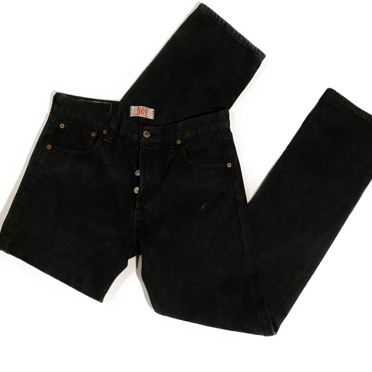 Levi's × Levi's Vintage Clothing × Vintage 90s Vintage Levi’s 501 Black Denim Jeans W30 L32 Size US 30 / EU 46 - 2 Thumbnail