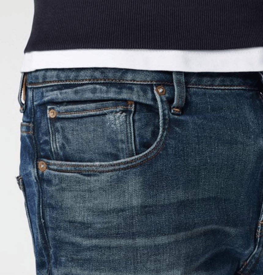 G-Star G-STAR Selvedge 3301 Skinny RL Skew Denim Dark Aged Jeans Size US 29 - 4 Thumbnail