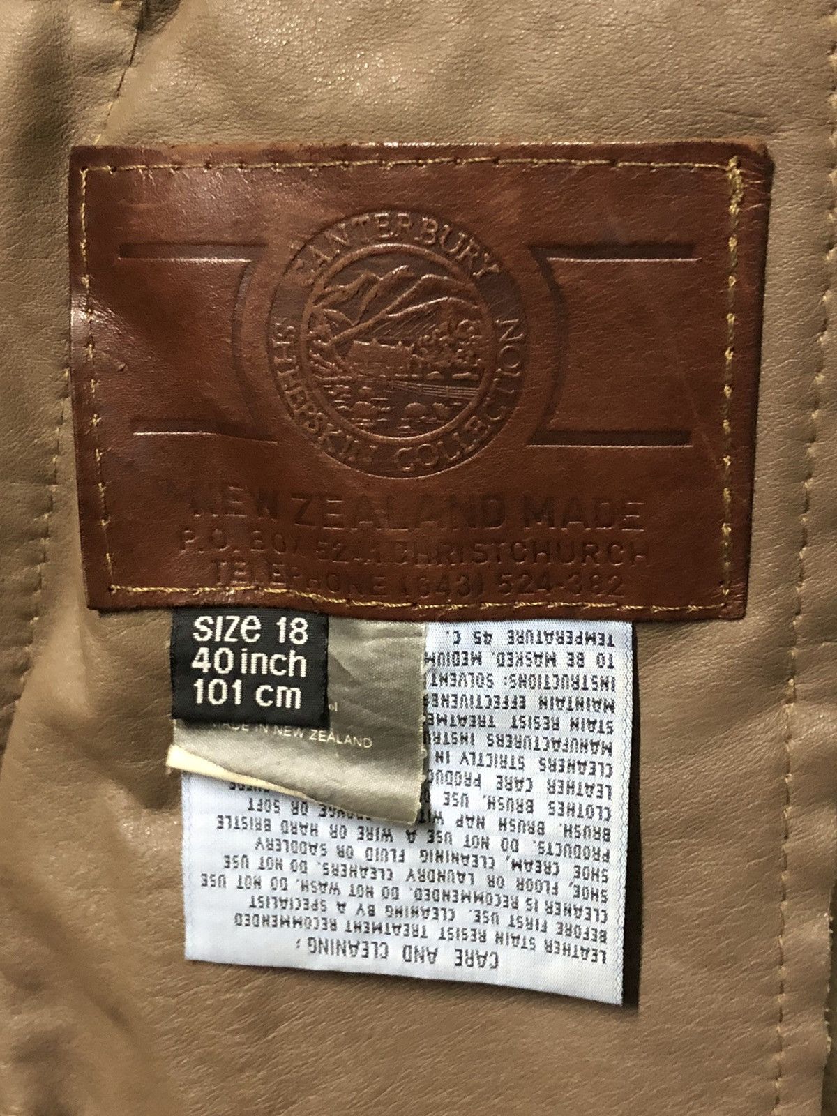 Canterbury of New Zealand ✈️🔥CANTERBURY SHEEPSKIN COAT LEATHER JACKET🔥🛫 Size US L / EU 52-54 / 3 - 10 Thumbnail