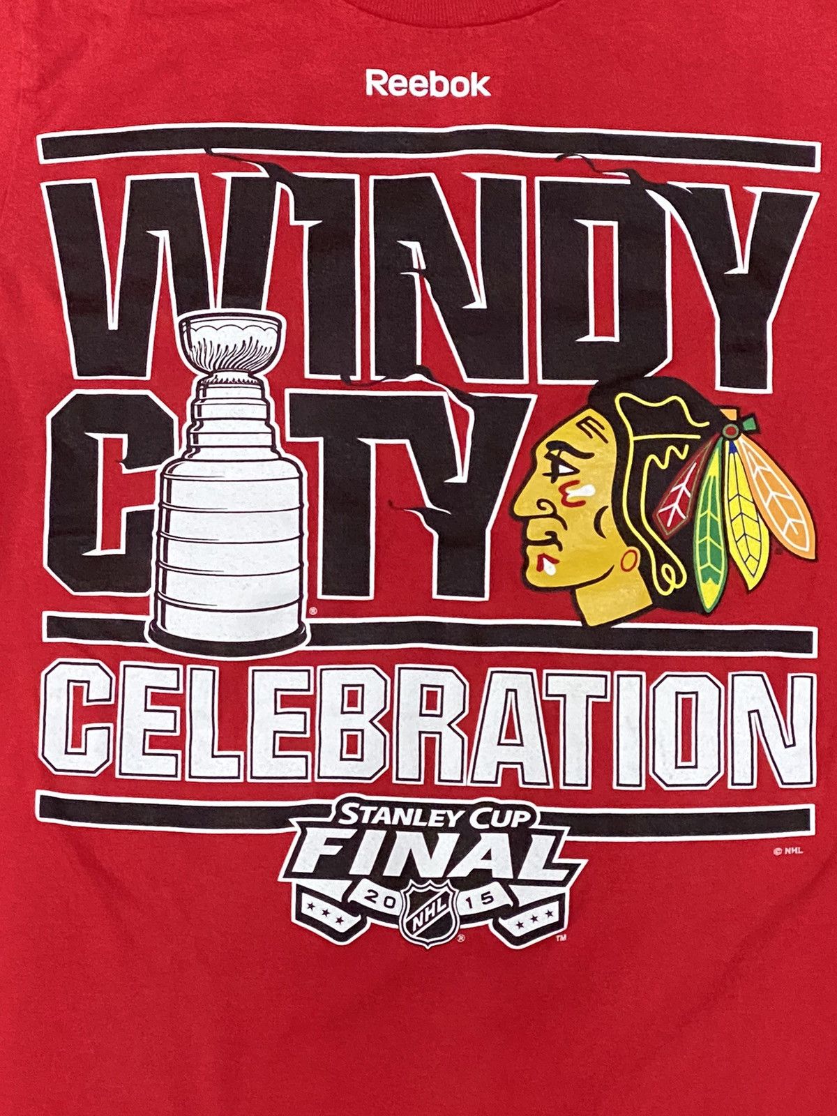 Reebok 2015 Chicago Blackhawks Stanley Cup Champions Tee Size US M / EU 48-50 / 2 - 2 Thumbnail