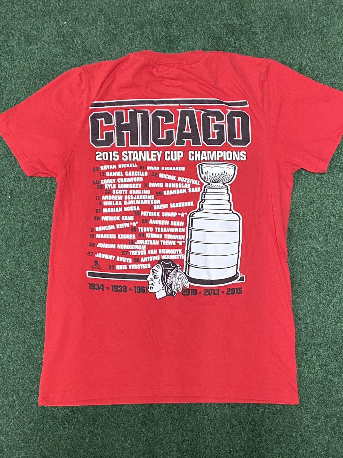 Reebok 2015 Chicago Blackhawks Stanley Cup Champions Tee Size US M / EU 48-50 / 2 - 4 Thumbnail
