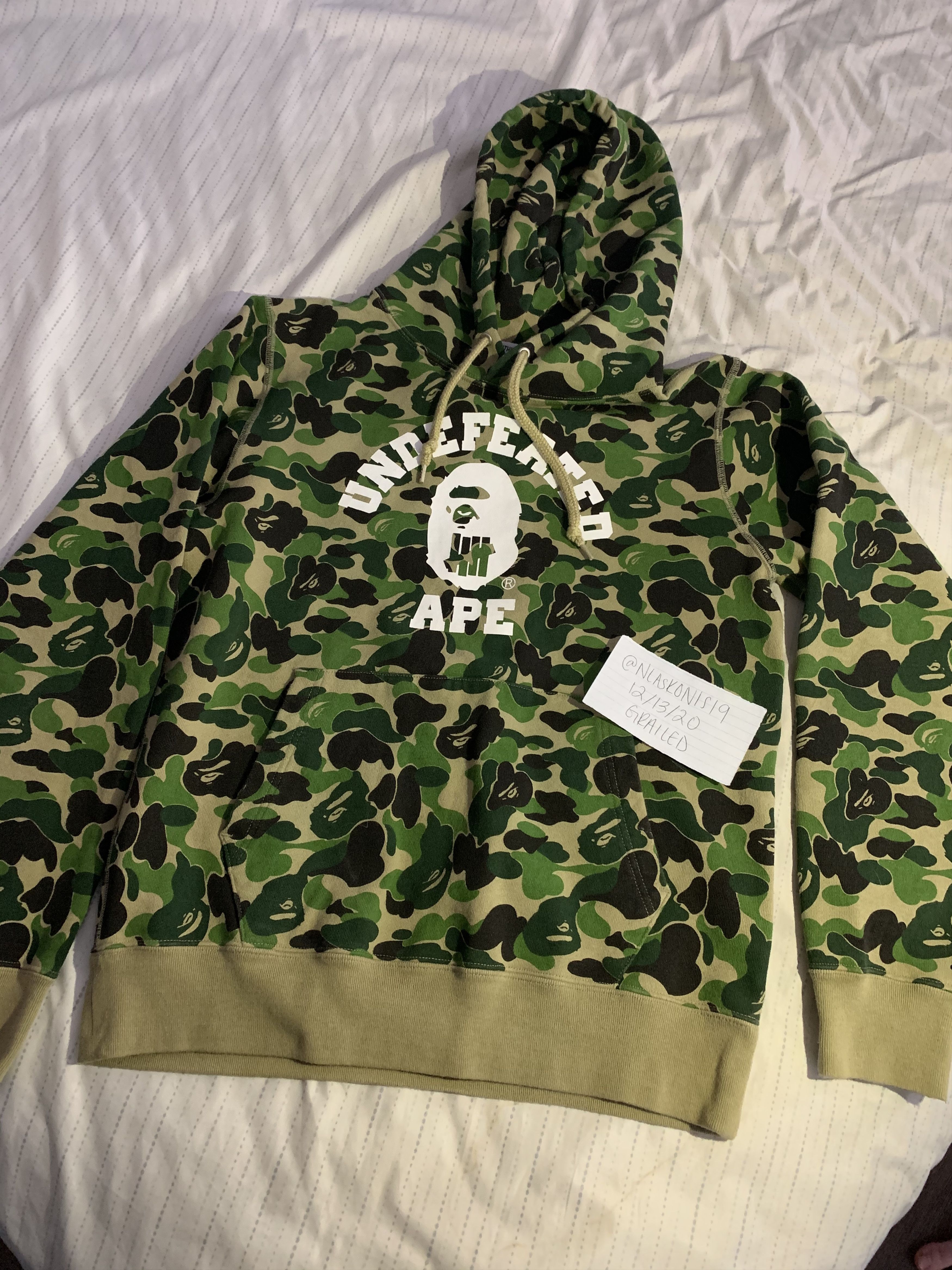 Bape Bape x Undefeated ABC College Pullover Hoodie | Grailed