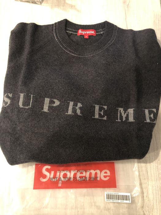 Supreme Stone Washed Sweater Black M