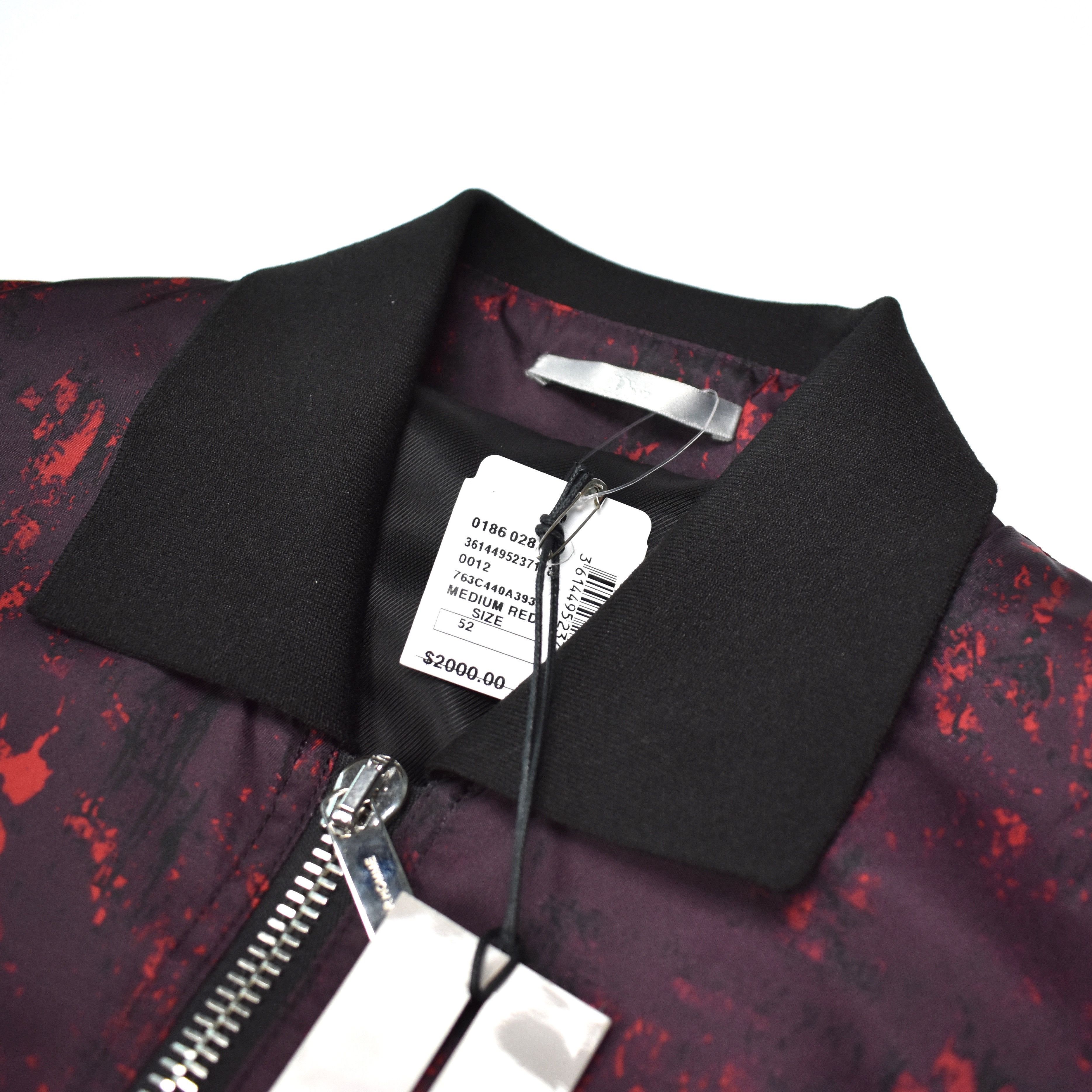 Dior $2k Abstract Print Red Bomber Jacket NWT Size US L / EU 52-54 / 3 - 3 Thumbnail