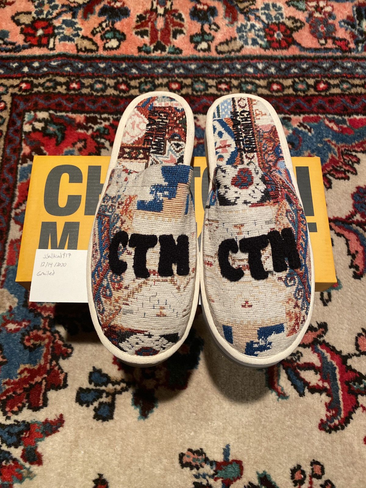 NEW CHINATOWN MARKET PATCHWORK SLIPPERS Market Chinatown Market Patchwork Slippers (Size XL) | Grailed main image 4