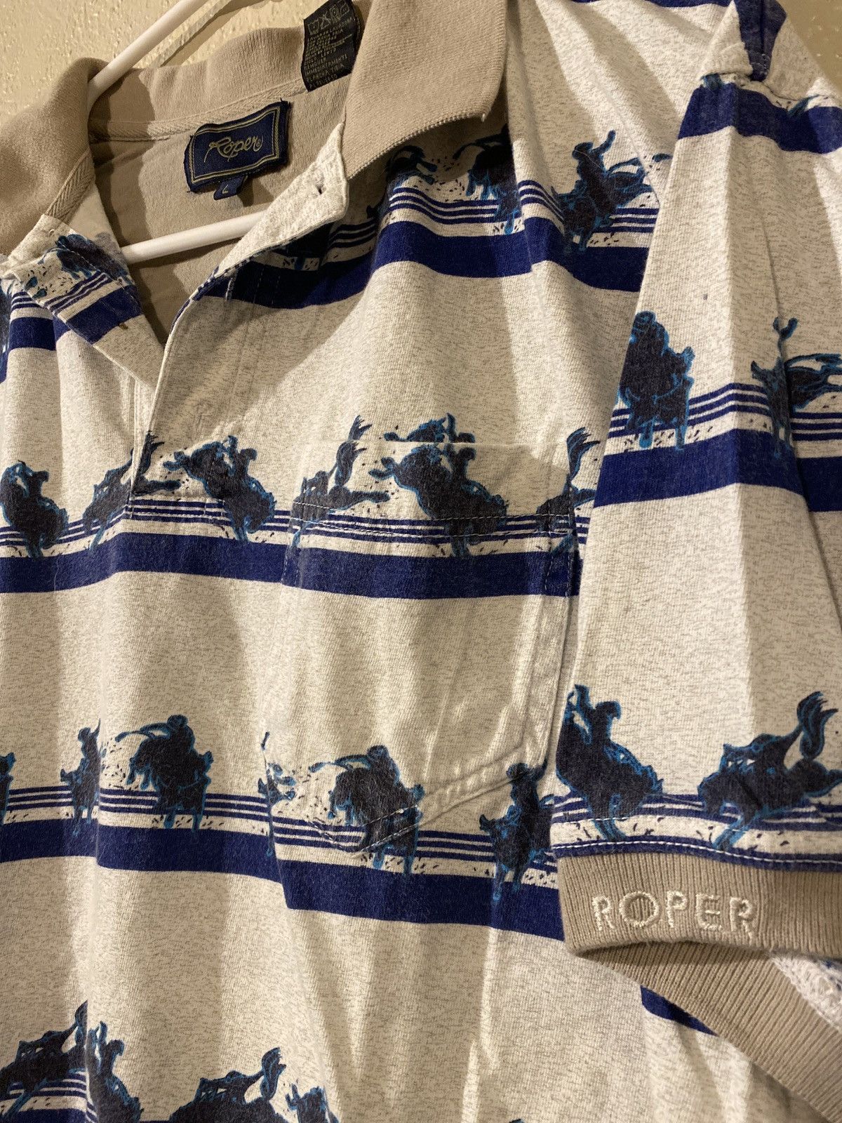 Roper × Vintage Vintage 90s Roper cowboy polo Size US L / EU 52-54 / 3 - 2 Thumbnail