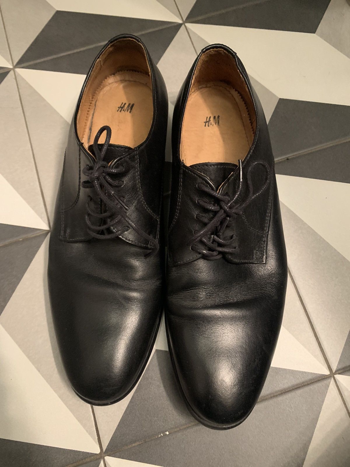 H&M Premium leather derbies dress shoes made in Portugal | Grailed