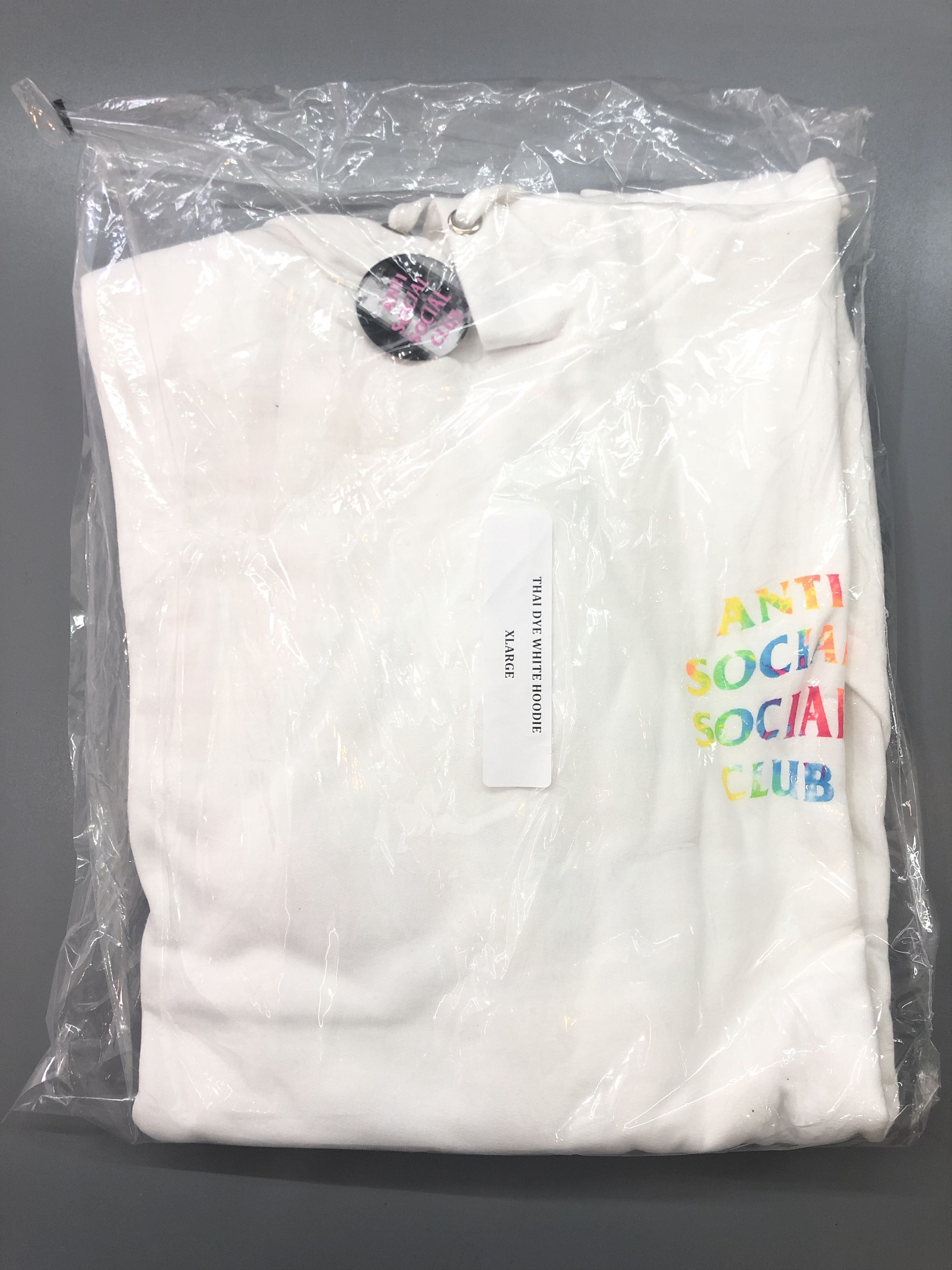 Anti Social Social Club DS Rainbow ASSC Thai Dye white Hoodie FTP FOG BAPE KITH KAWS Size US XL / EU 56 / 4 - 2 Thumbnail