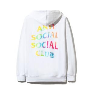 Anti Social Social Club DS Rainbow ASSC Thai Dye white Hoodie FTP FOG BAPE KITH KAWS Size US XL / EU 56 / 4 - 6 Thumbnail