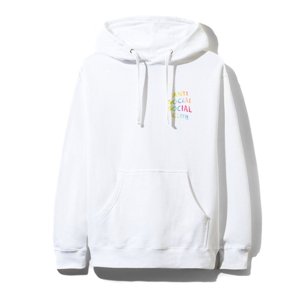 Anti Social Social Club DS Rainbow ASSC Thai Dye white Hoodie FTP FOG BAPE KITH KAWS Size US XL / EU 56 / 4 - 4 Thumbnail