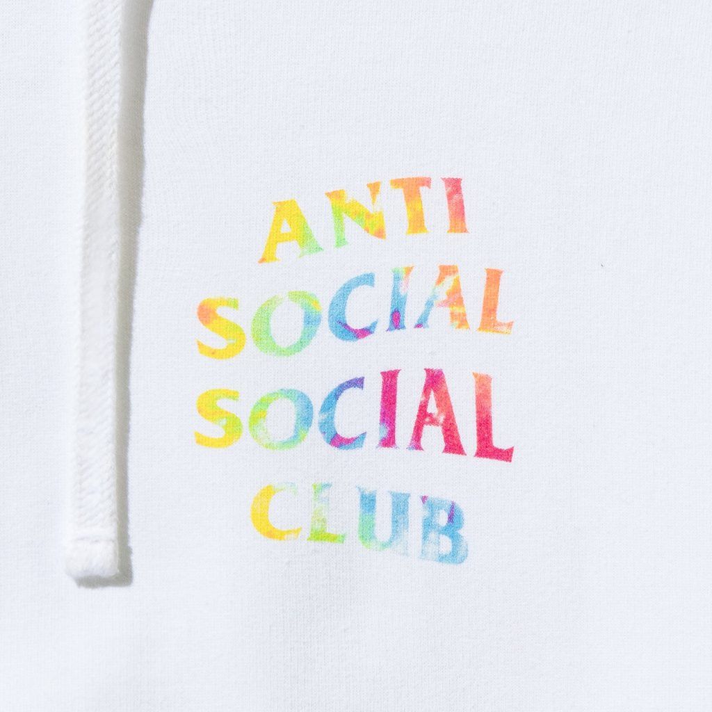 Anti Social Social Club DS Rainbow ASSC Thai Dye white Hoodie FTP FOG BAPE KITH KAWS Size US XL / EU 56 / 4 - 5 Thumbnail