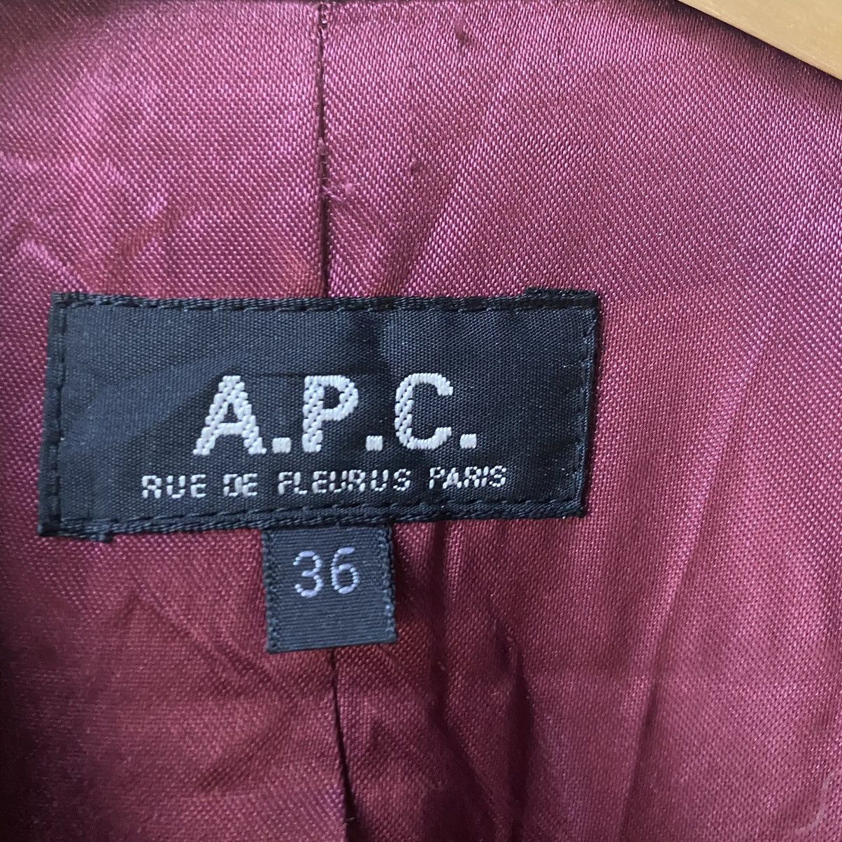 A.P.C. A.P.C Velvet Blazer Maroon 36 Size 36S - 9 Thumbnail