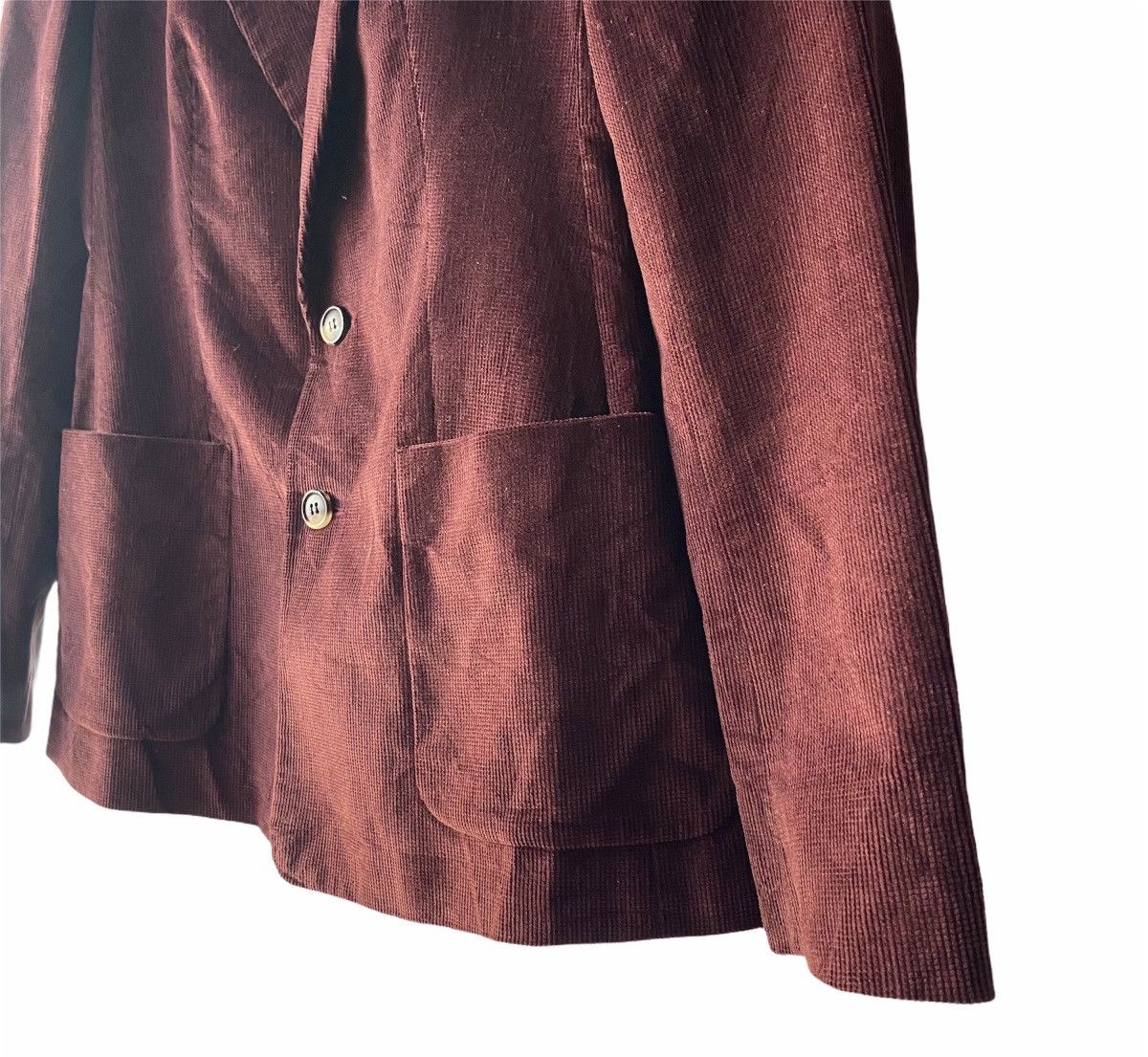 A.P.C. A.P.C Velvet Blazer Maroon 36 Size 36S - 3 Thumbnail