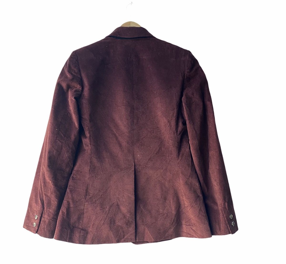 A.P.C. A.P.C Velvet Blazer Maroon 36 Size 36S - 2 Thumbnail